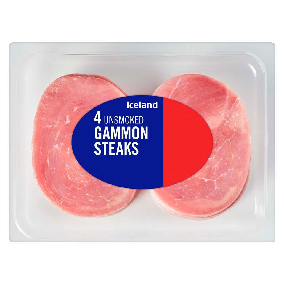 Iceland 4 Unsmoked Gammon Steaks 300g Bacon Gammon Iceland Foods