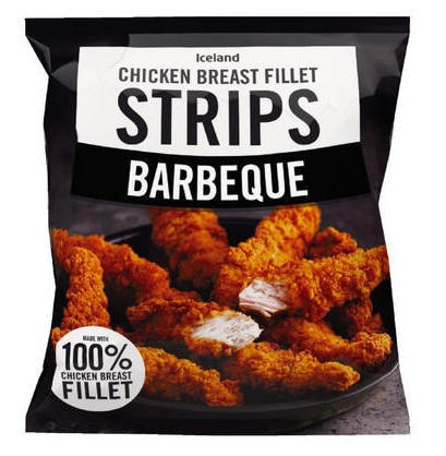 Iceland Barbeque Chicken Breast Fillet Strips G Breaded Battered