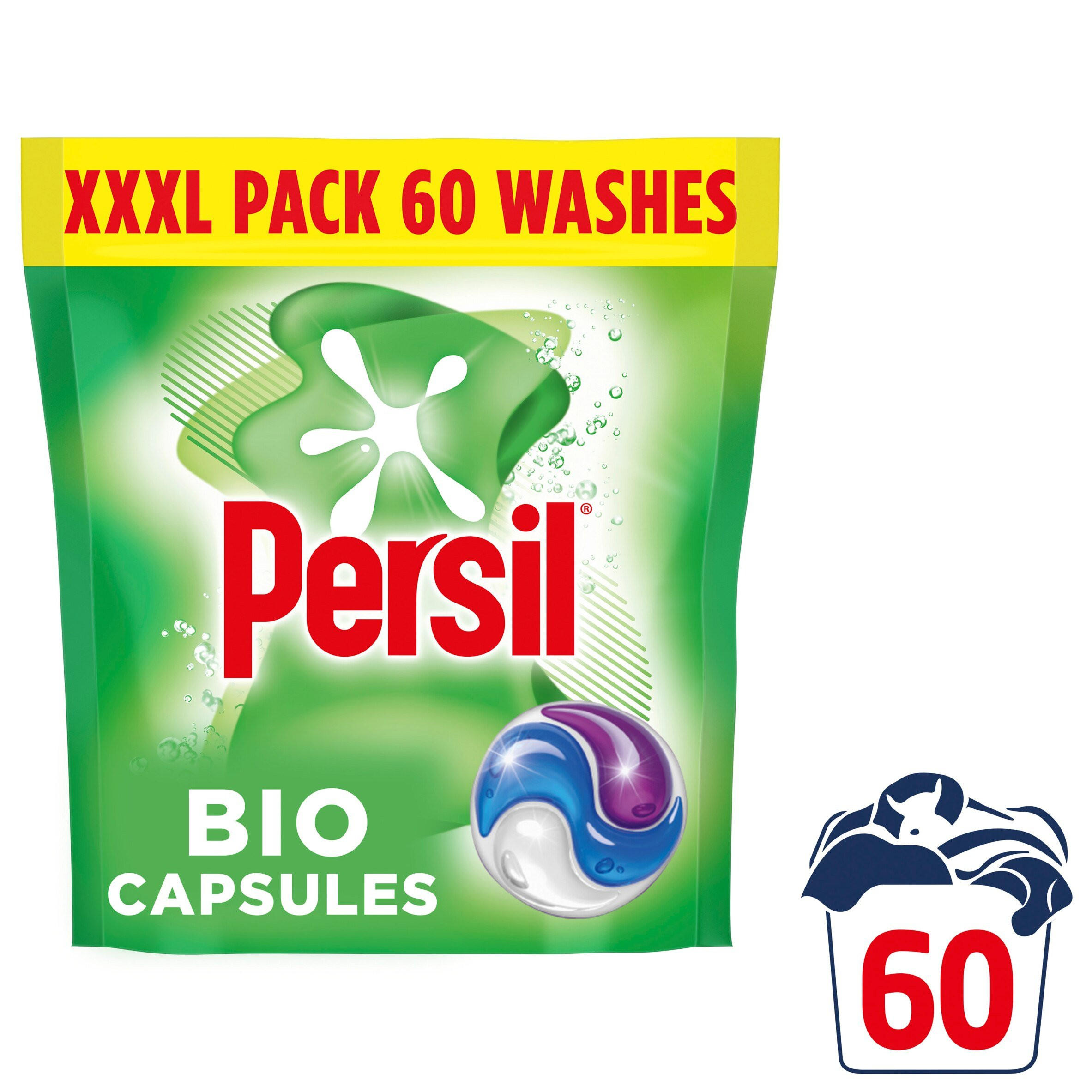 Persil 3 In 1 Washing Capsules Bio 60 Washes Washing Capsules