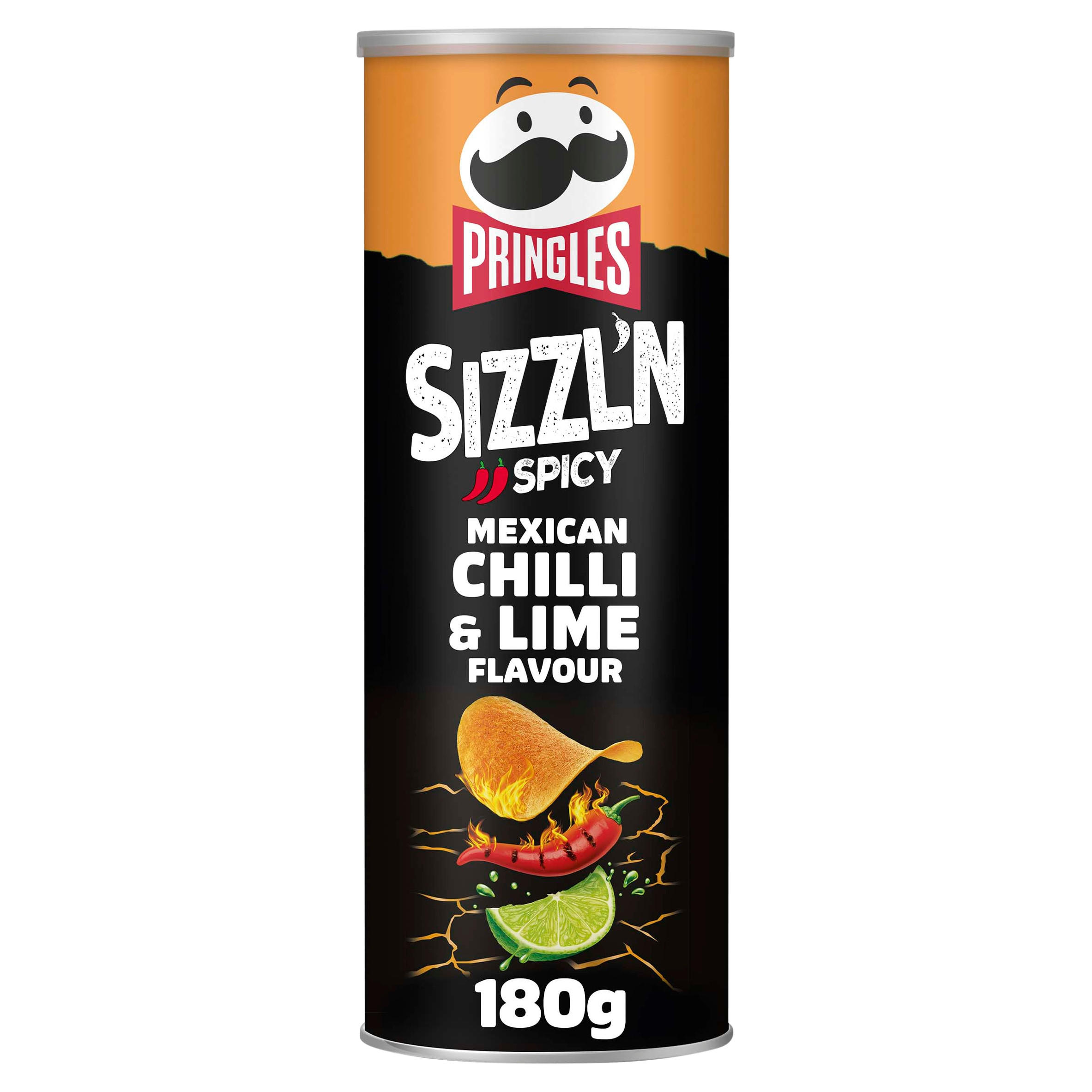 Pringles Sizzl N Spicy Mexican Chilli Lime Flavour 180g Sharing