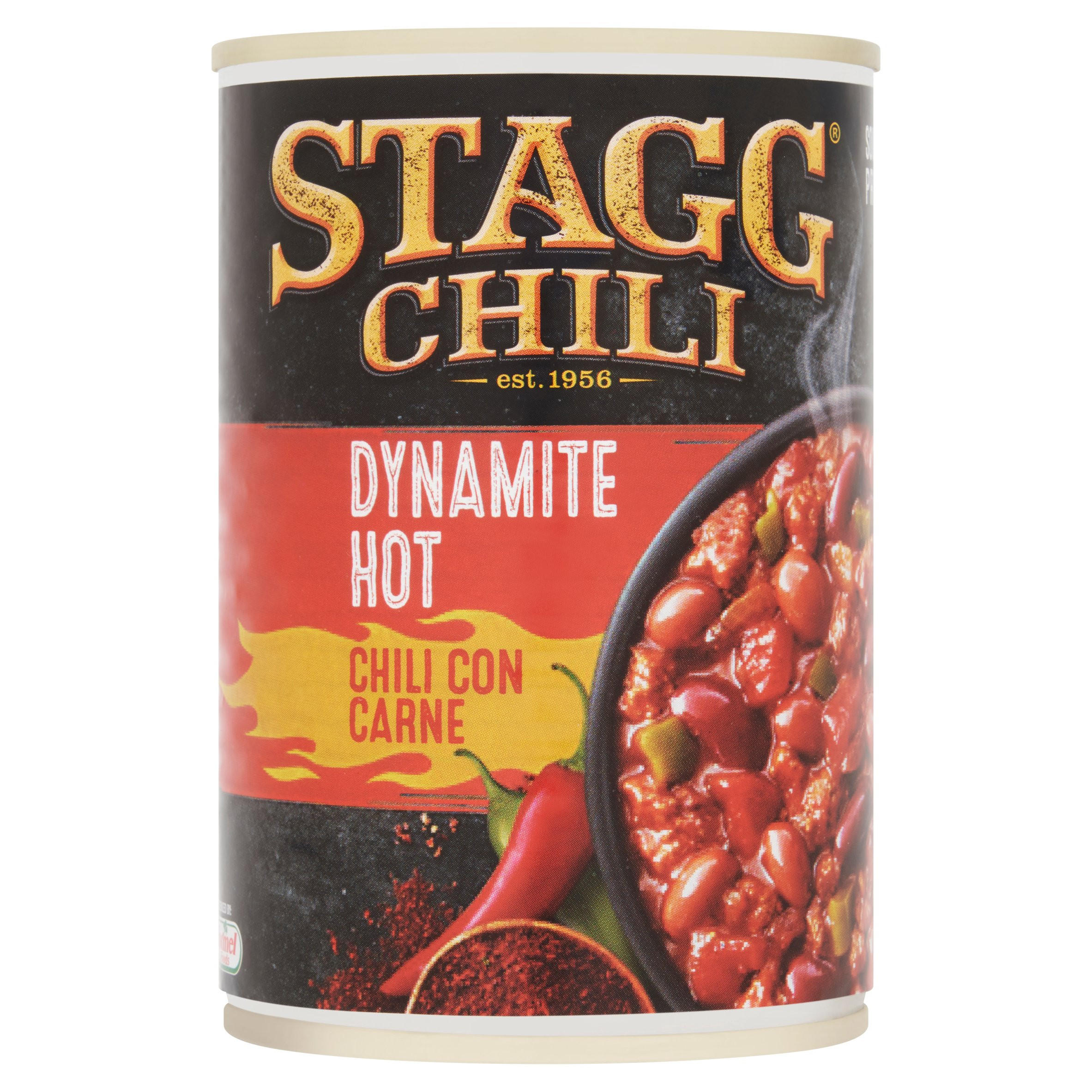 Stagg Chili Dynamite Hot Chili Con Carne G Tinned Meat Pies