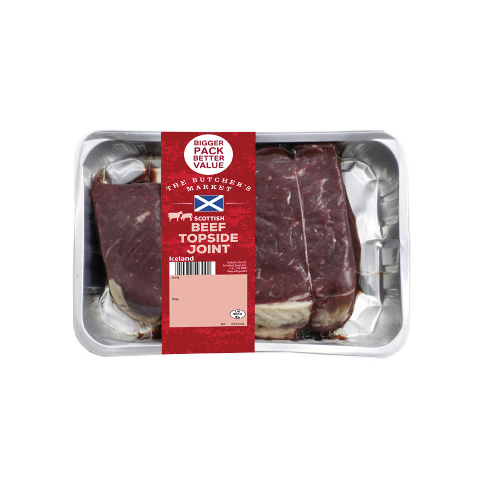 The Butcher S Market Scottish Beef Topside Joint 1Kg Beef Iceland Foods