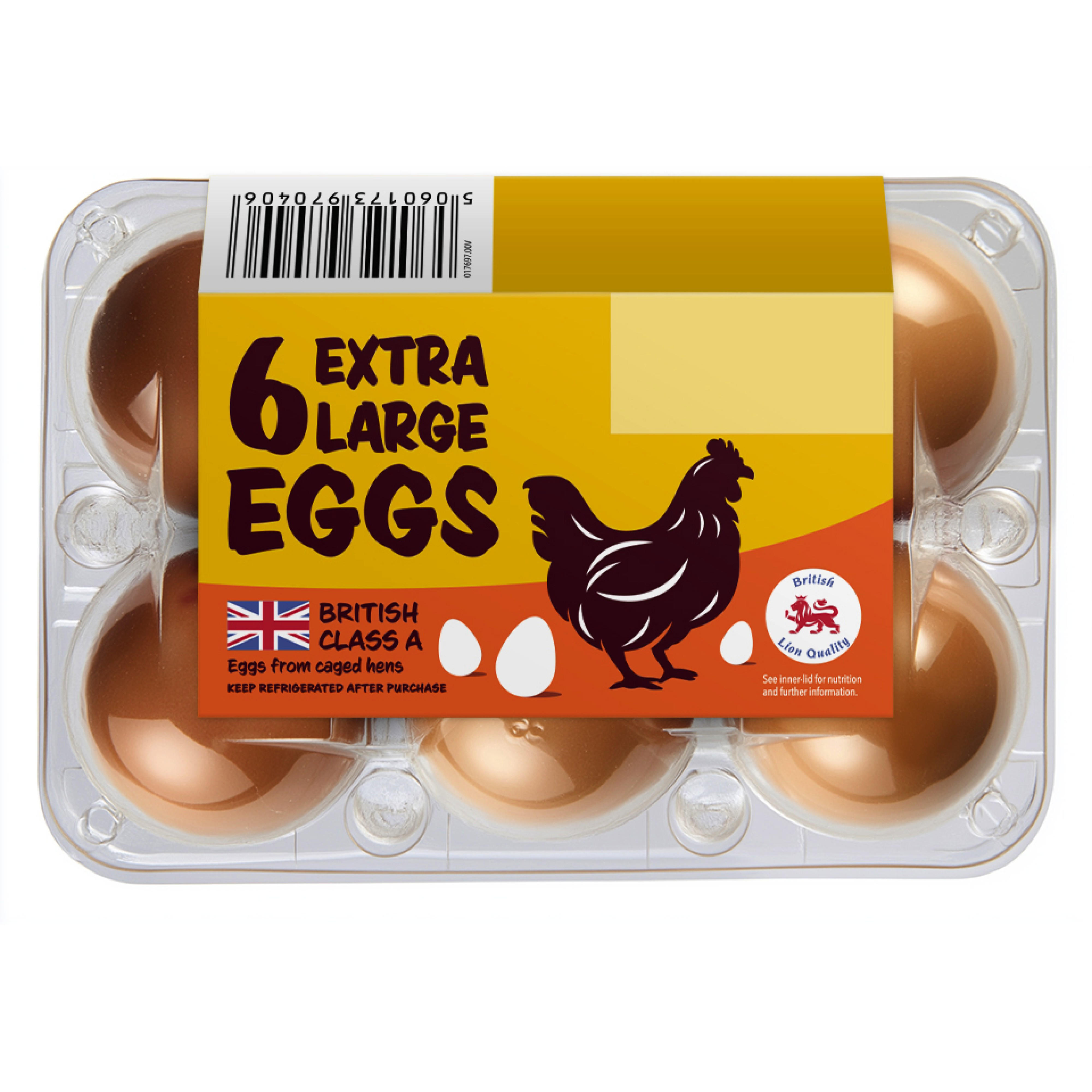 6 Pack Extra Large Eggs