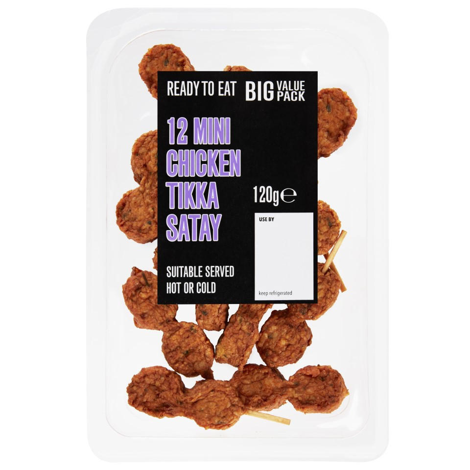 12pk Mini Chicken Tikka Satay 120g Chicken & Turkey Iceland Foods