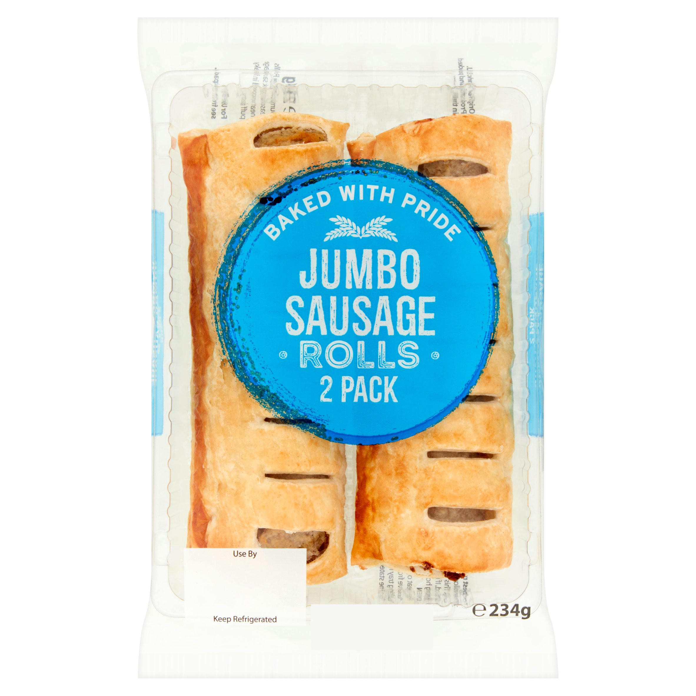 2 Jumbo Sausage Rolls 234g Sausage Rolls & Savoury Eggs Iceland Foods