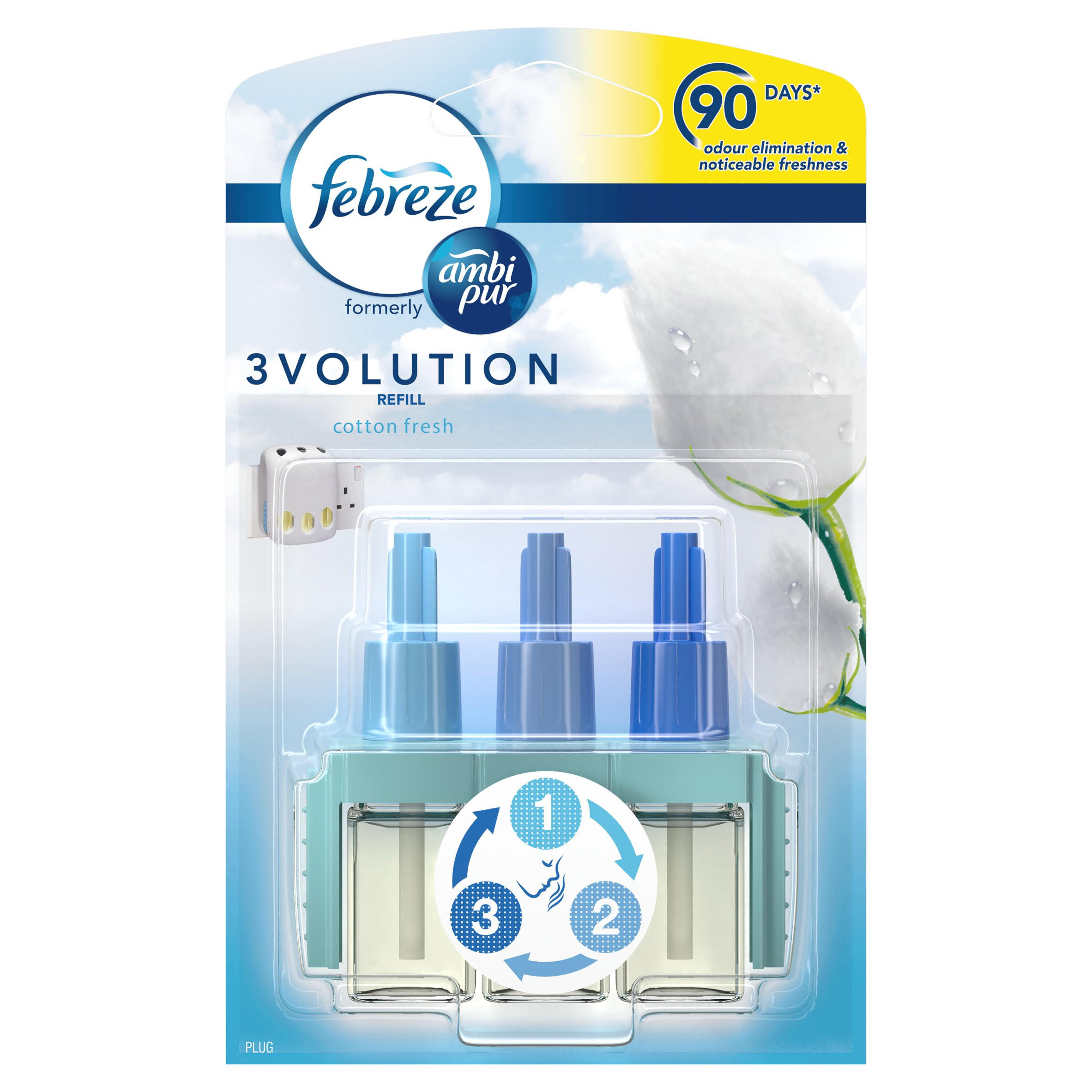 Febreze With Ambi Pur 3Volution Air Freshener PlugIn Refill Cotton