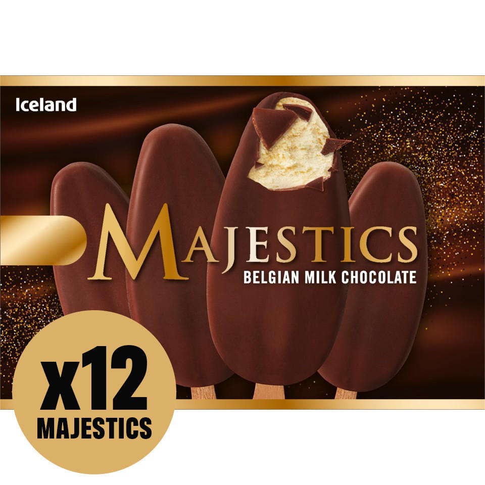 Iceland 4 Belgian Milk Chocolate Majestics 334g 3 Pack