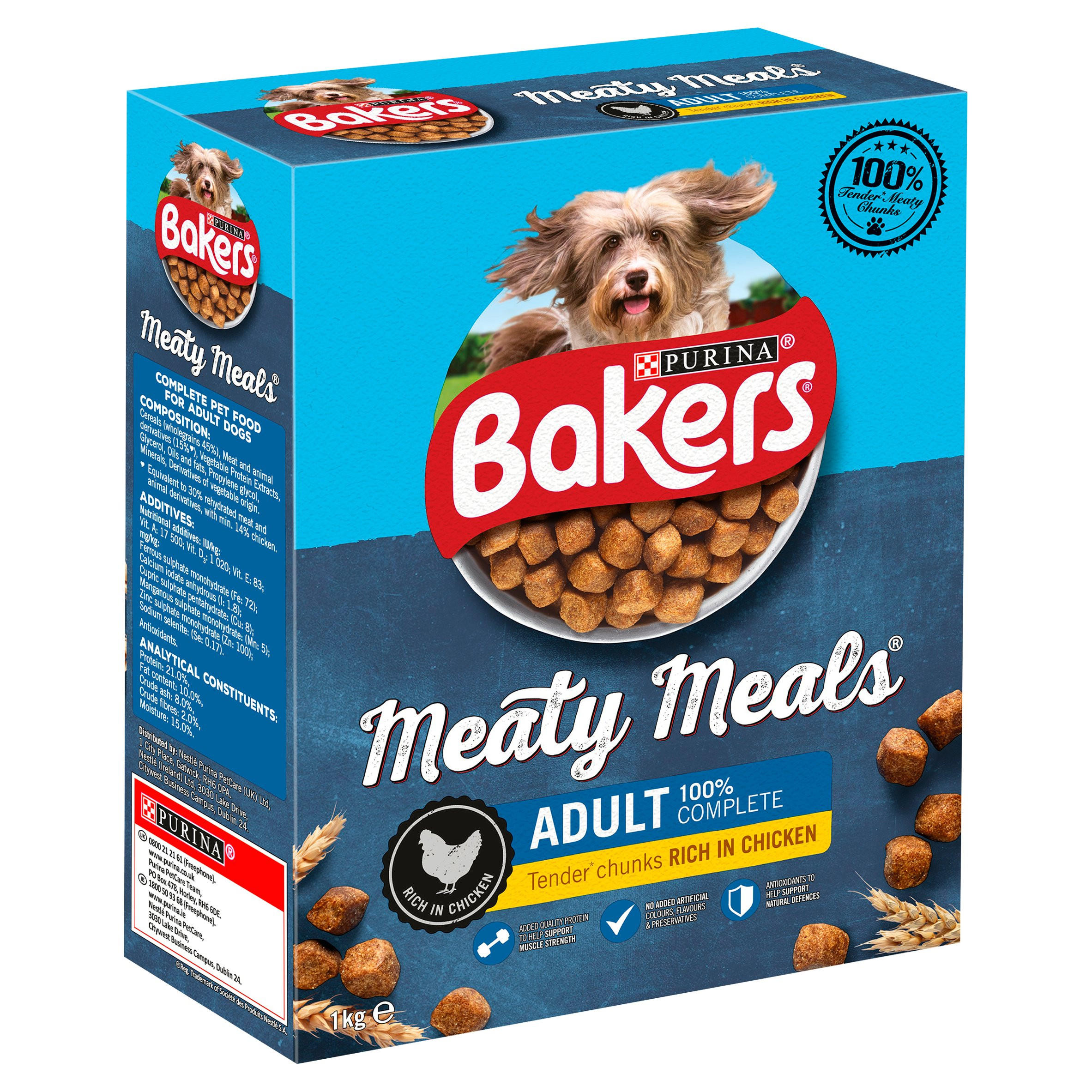 Bakers Meaty Meals Adult Dry Dog Food Chicken 1kg | Dog Food | Iceland