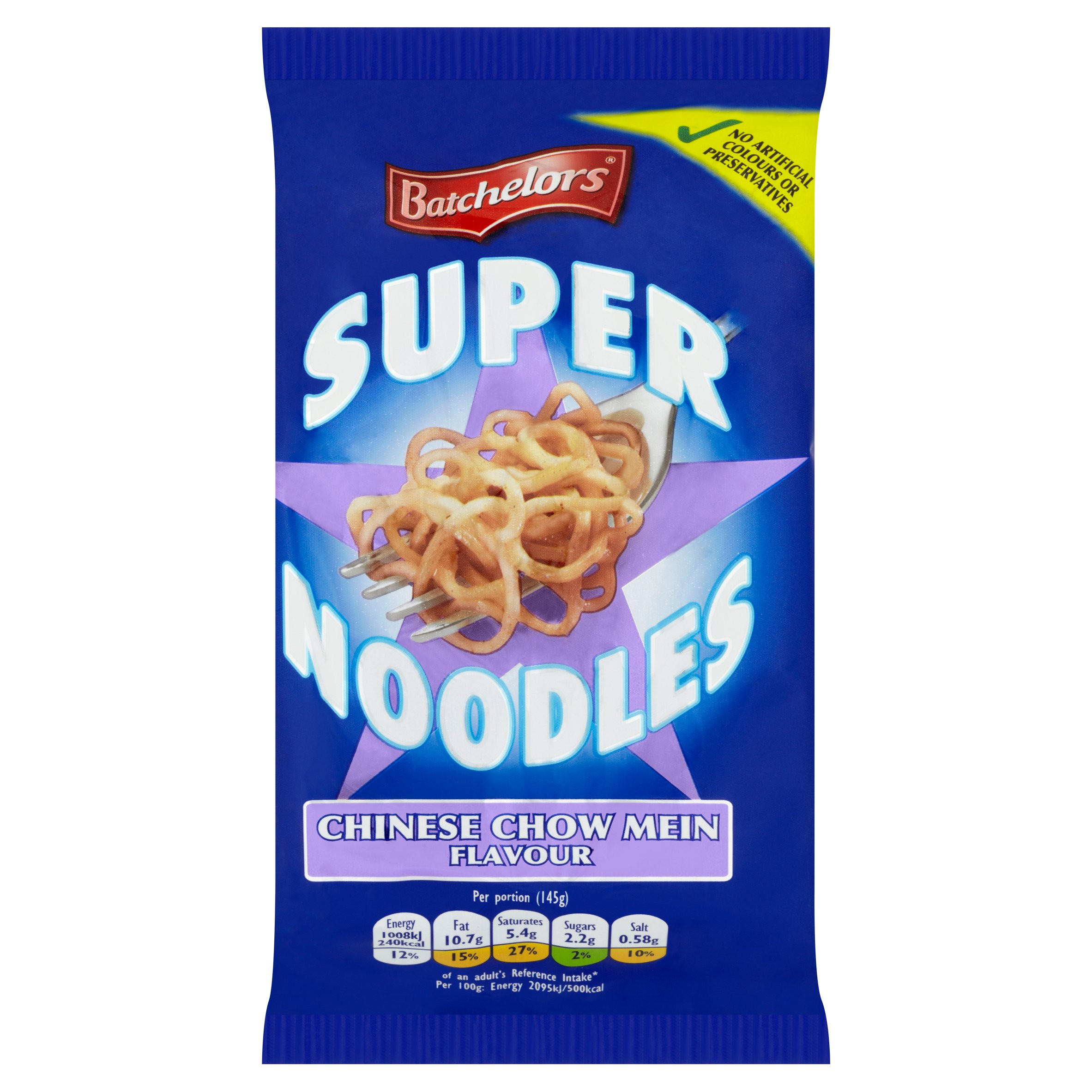 Batchelors Super Noodles Chinese Chow Mein Flavour 90g Noodles
