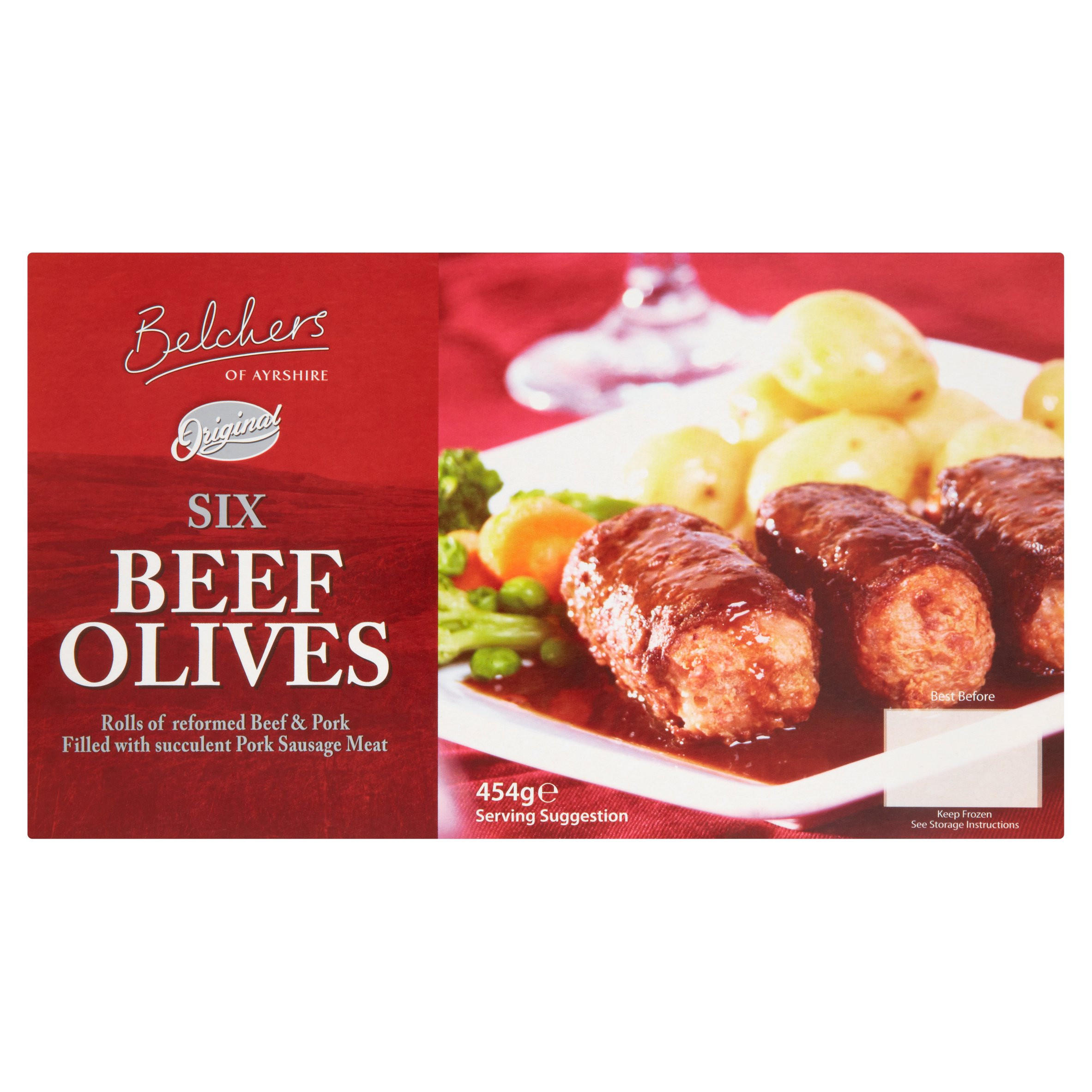 Belchers of Ayrshire Original Six Beef Olives 454g Beef Iceland Foods