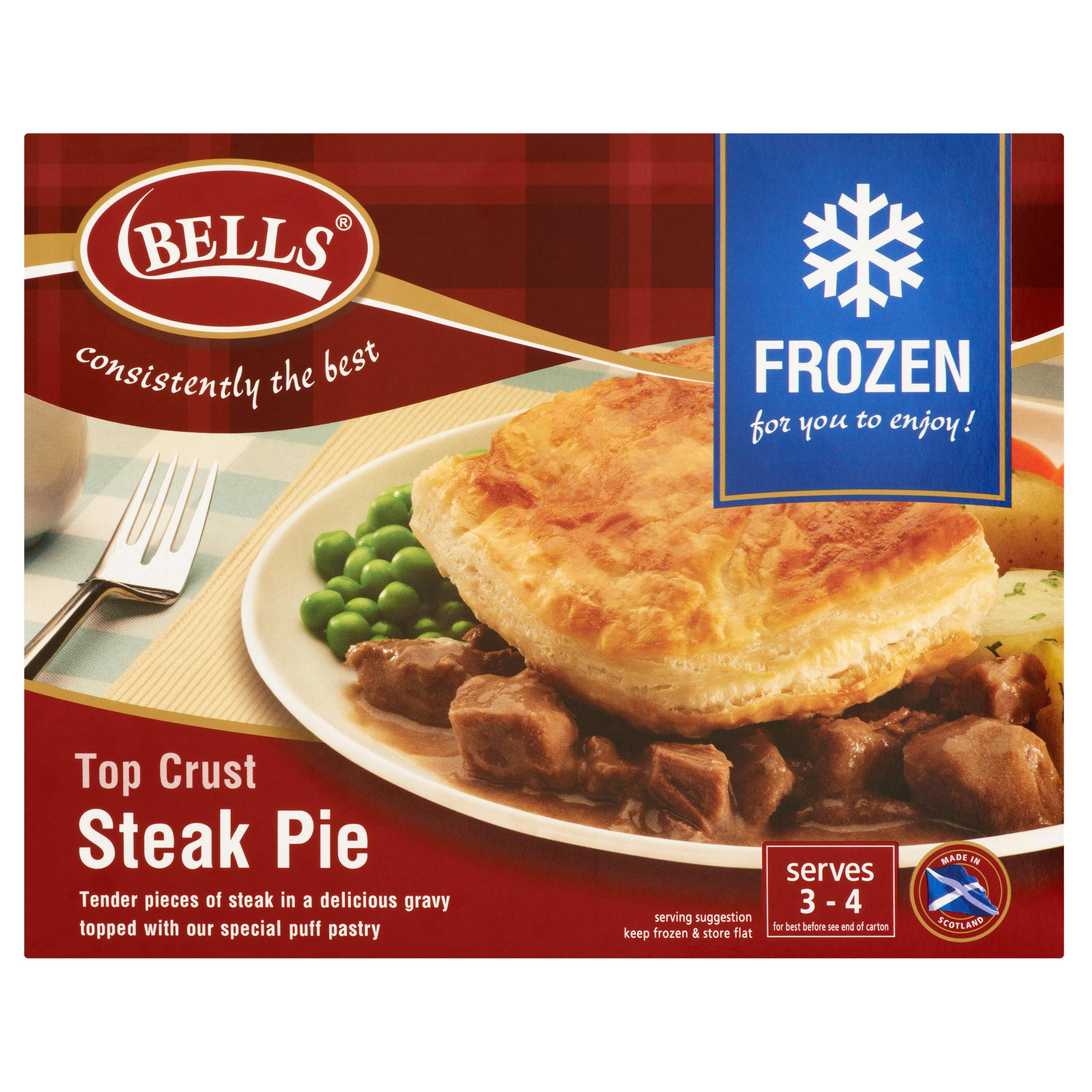 Bells Frozen Steak Pie 4 portion