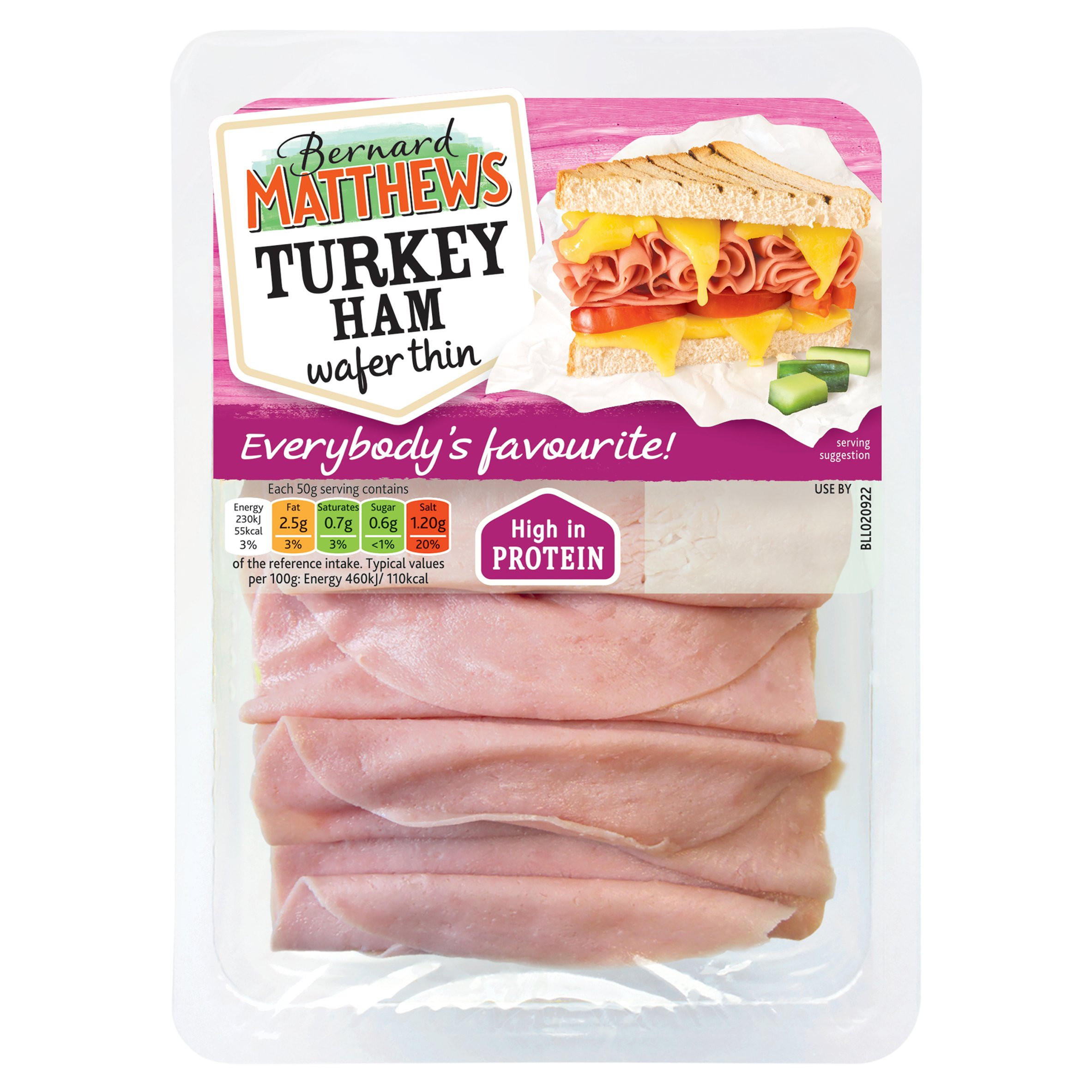 Bernard Matthews Turkey Ham Wafer Thin 100g Chicken & Turkey