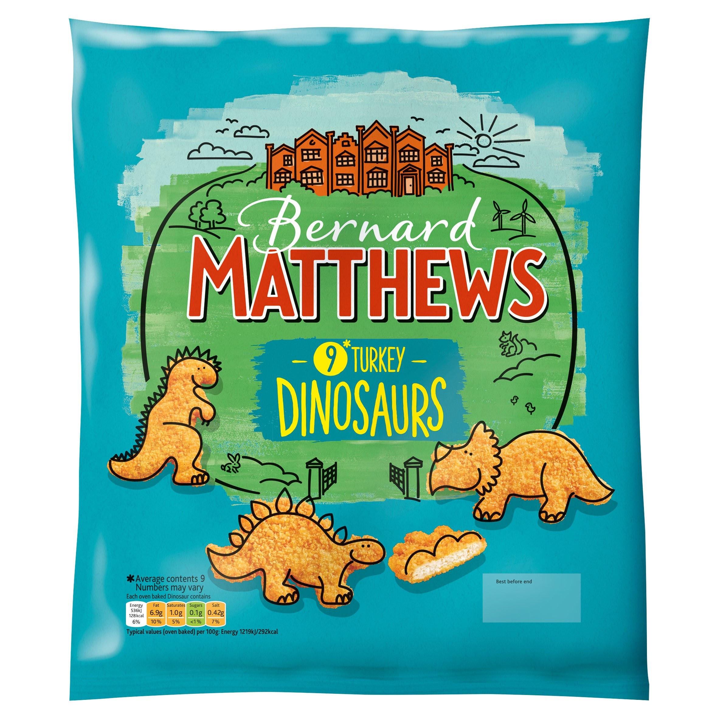 Bernard Matthews 9 Turkey Dinosaurs 450g Breaded & Battered Chicken Iceland Foods