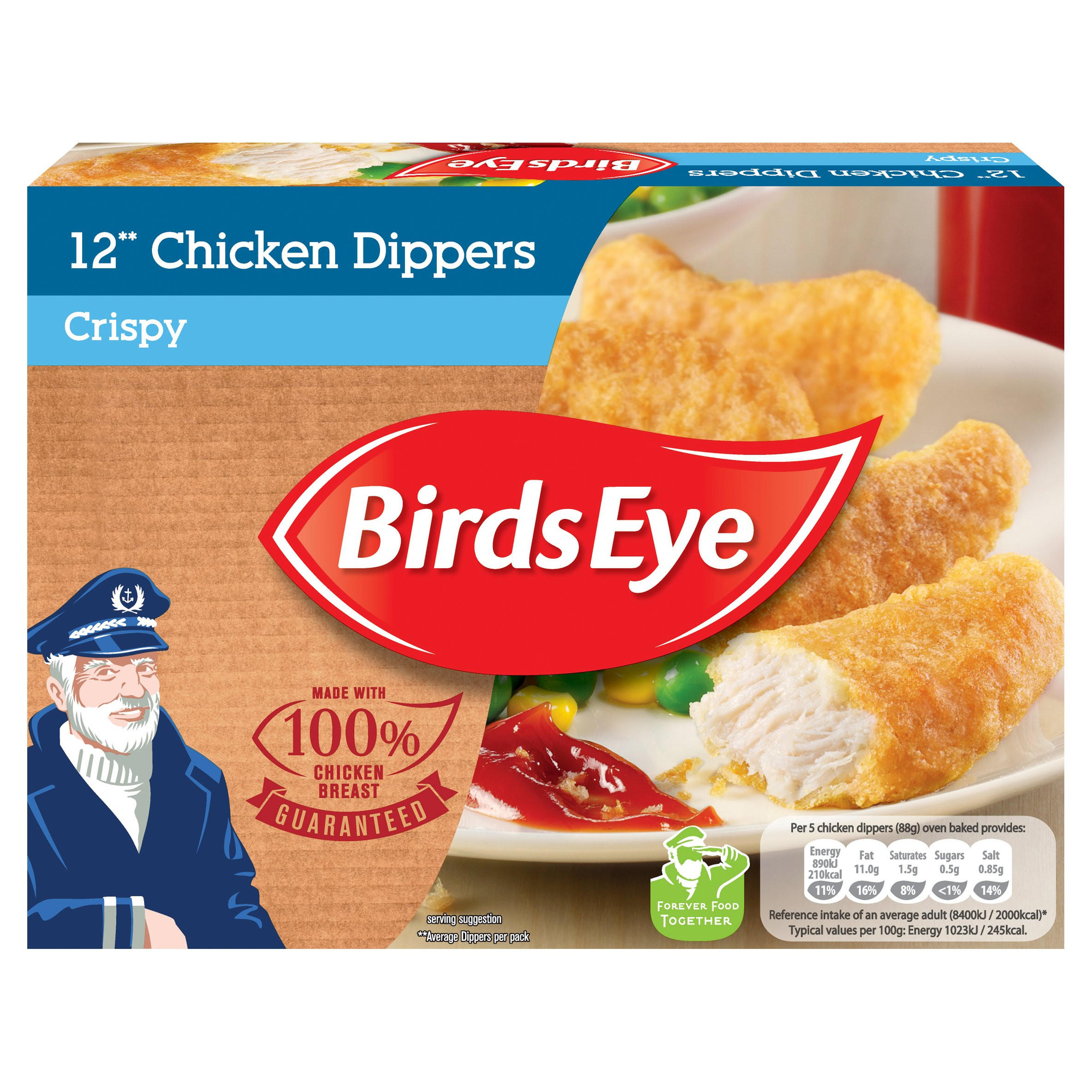 Birds Eye 12 Crispy Chicken Dippers 220g Breaded & Battered Chicken