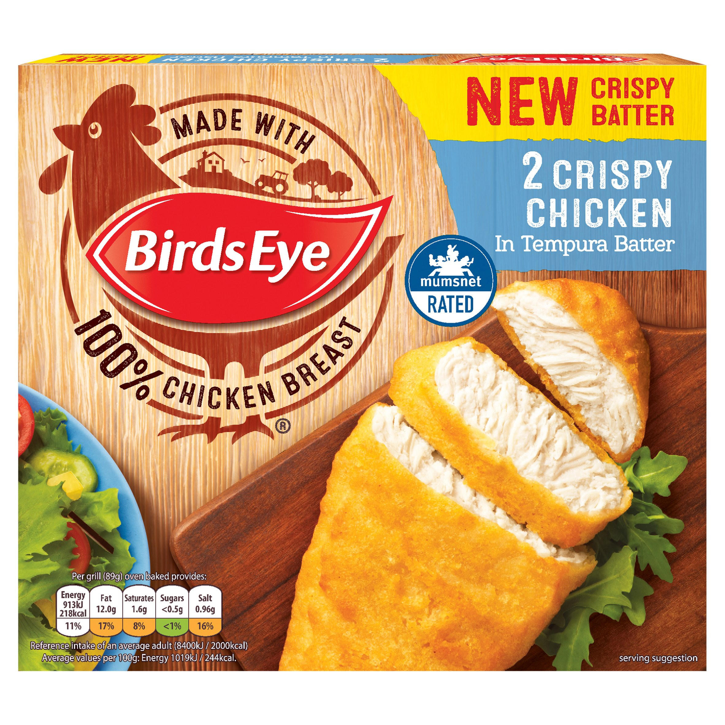 Birds Eye 2 Crispy Chicken In Tempura Batter 170g Birds Eye Teatime Birds Eye 2 Crispy Chicken In Tempura Batter 170g Birds Eye Teatime