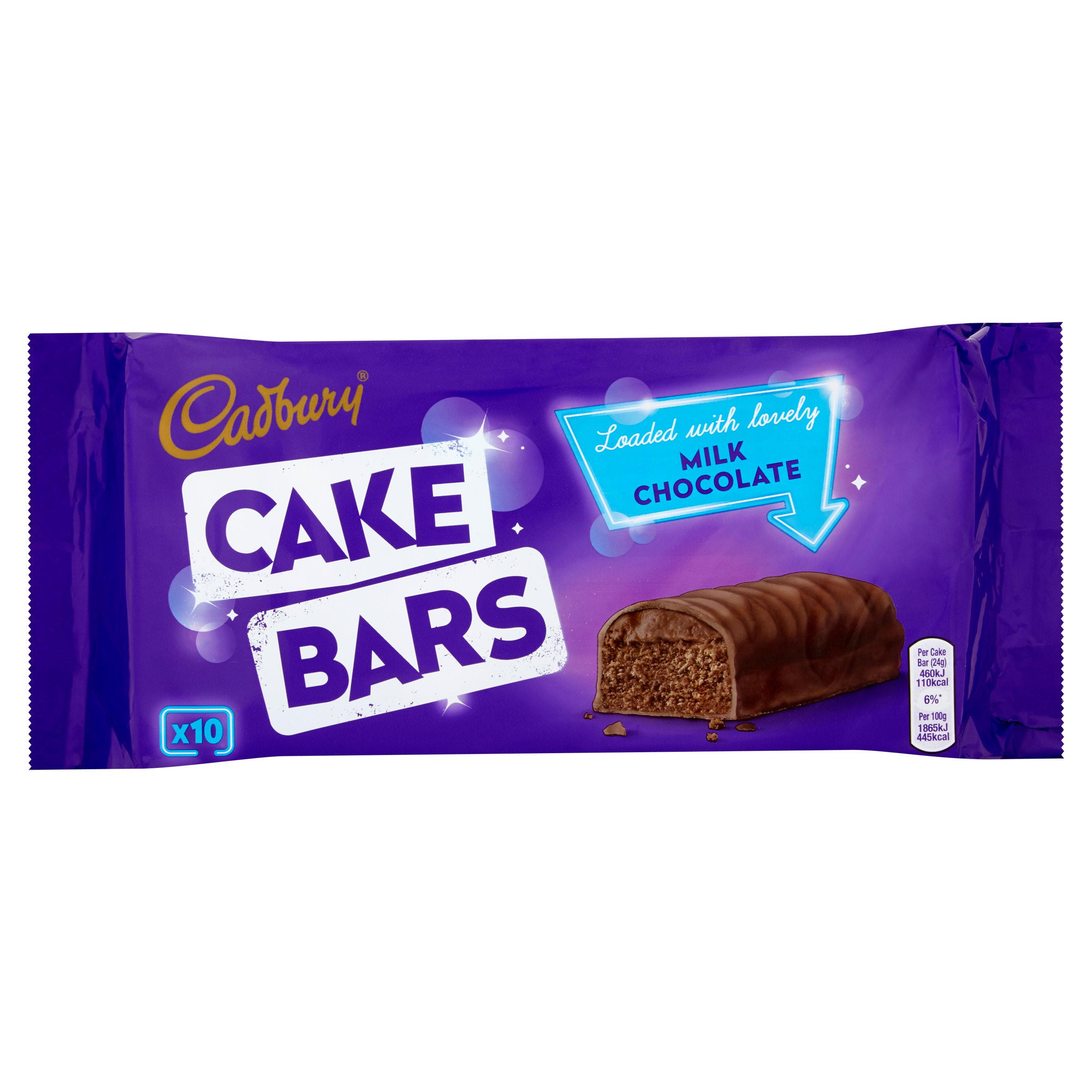 Cadbury Milk Chocolate Cake Bars X 10 Iceland Foods