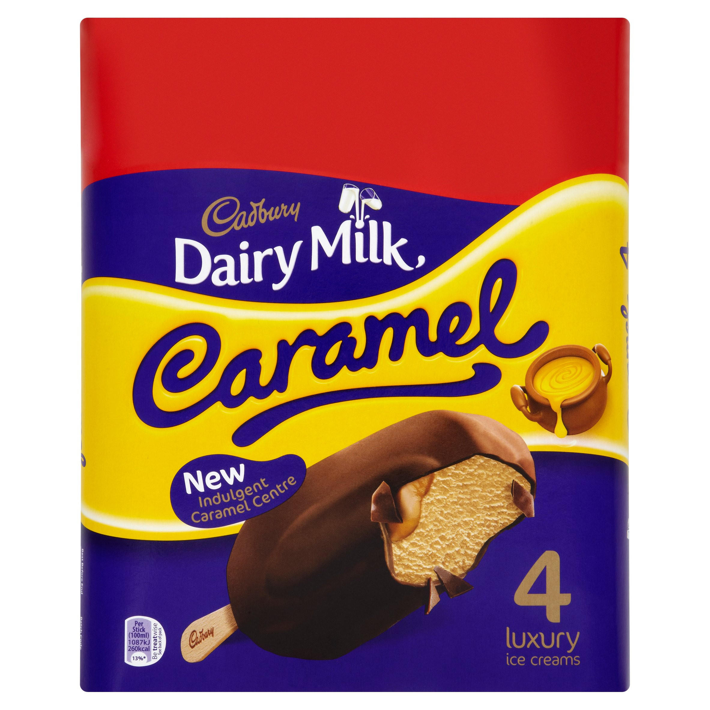 Cadbury Dairy Milk Caramel 4 x 100ml (400ml) Iceland Foods