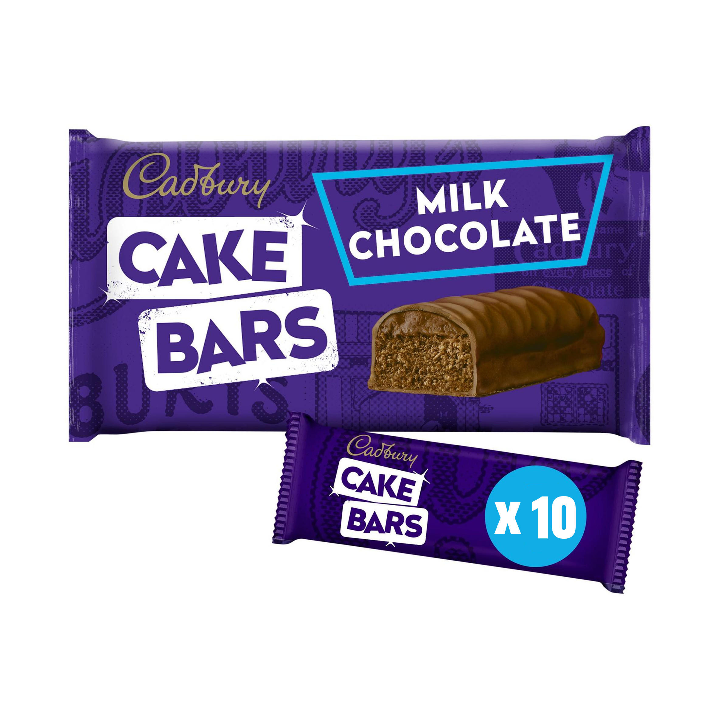 Cadbury Milk Chocolate Cake Bars 10 Pack
