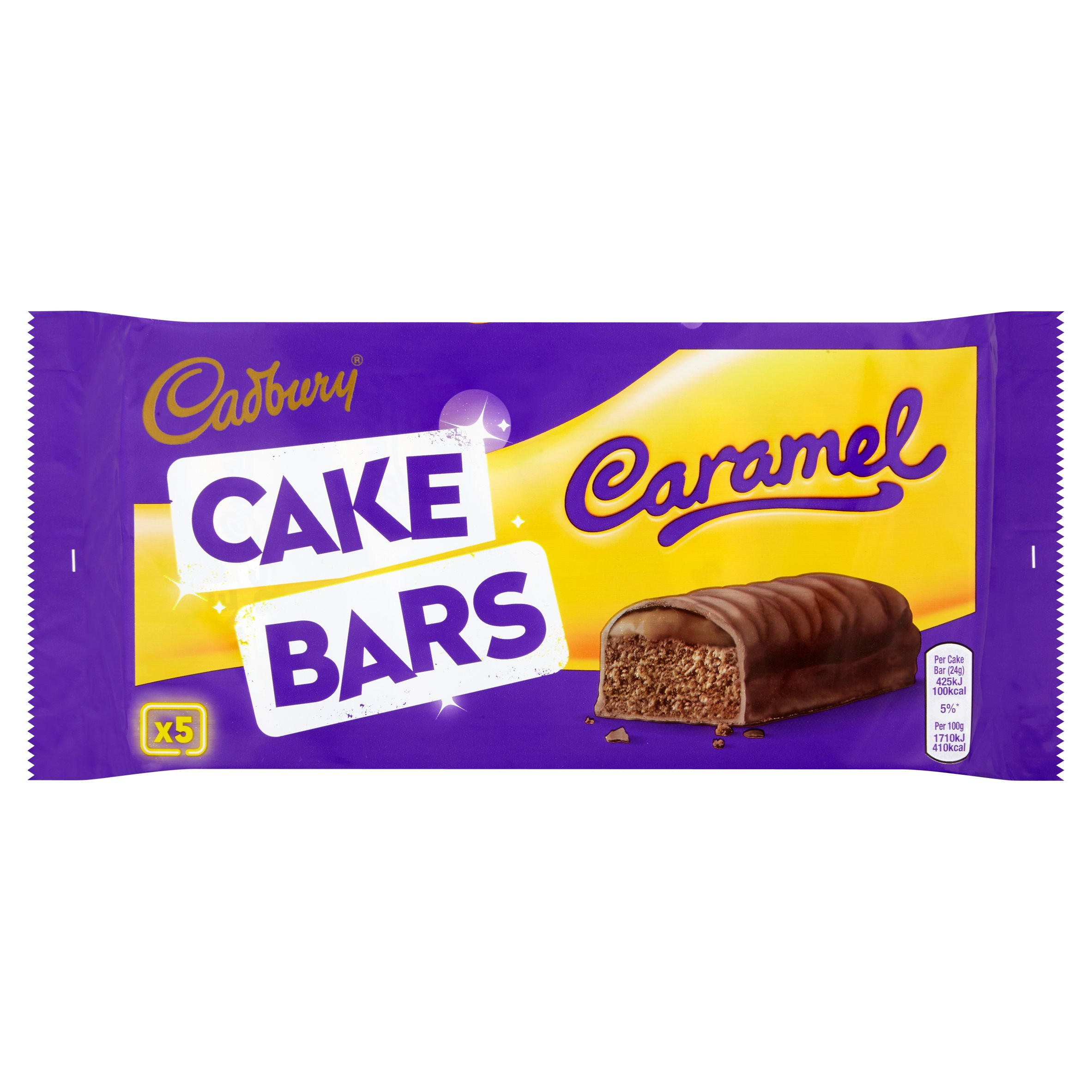 Cadbury Caramel Cake Bars X 5 Mini Rolls And Cake Bars