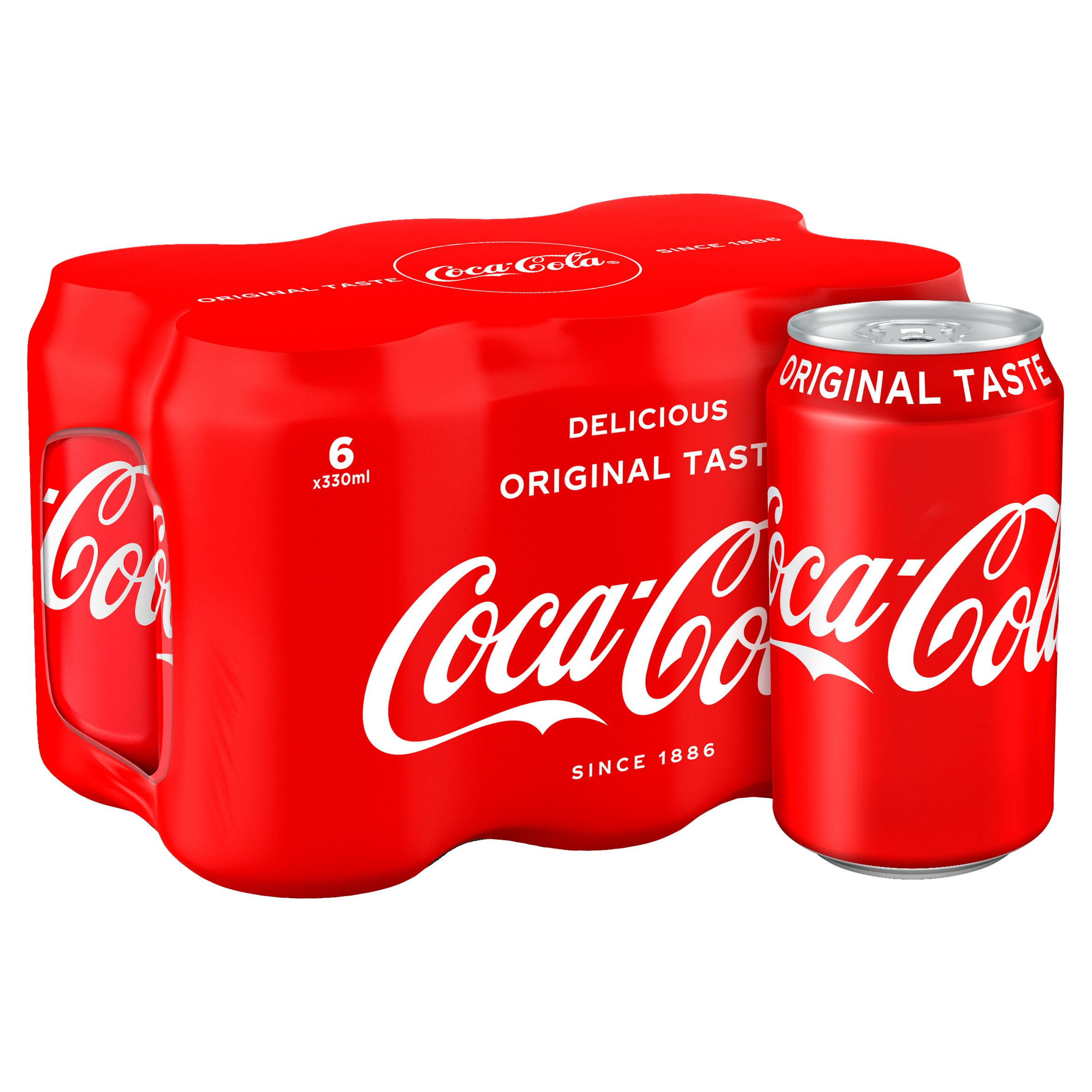 Coca Cola Original Taste 6 X 330ml Canned Drinks Iceland Foods