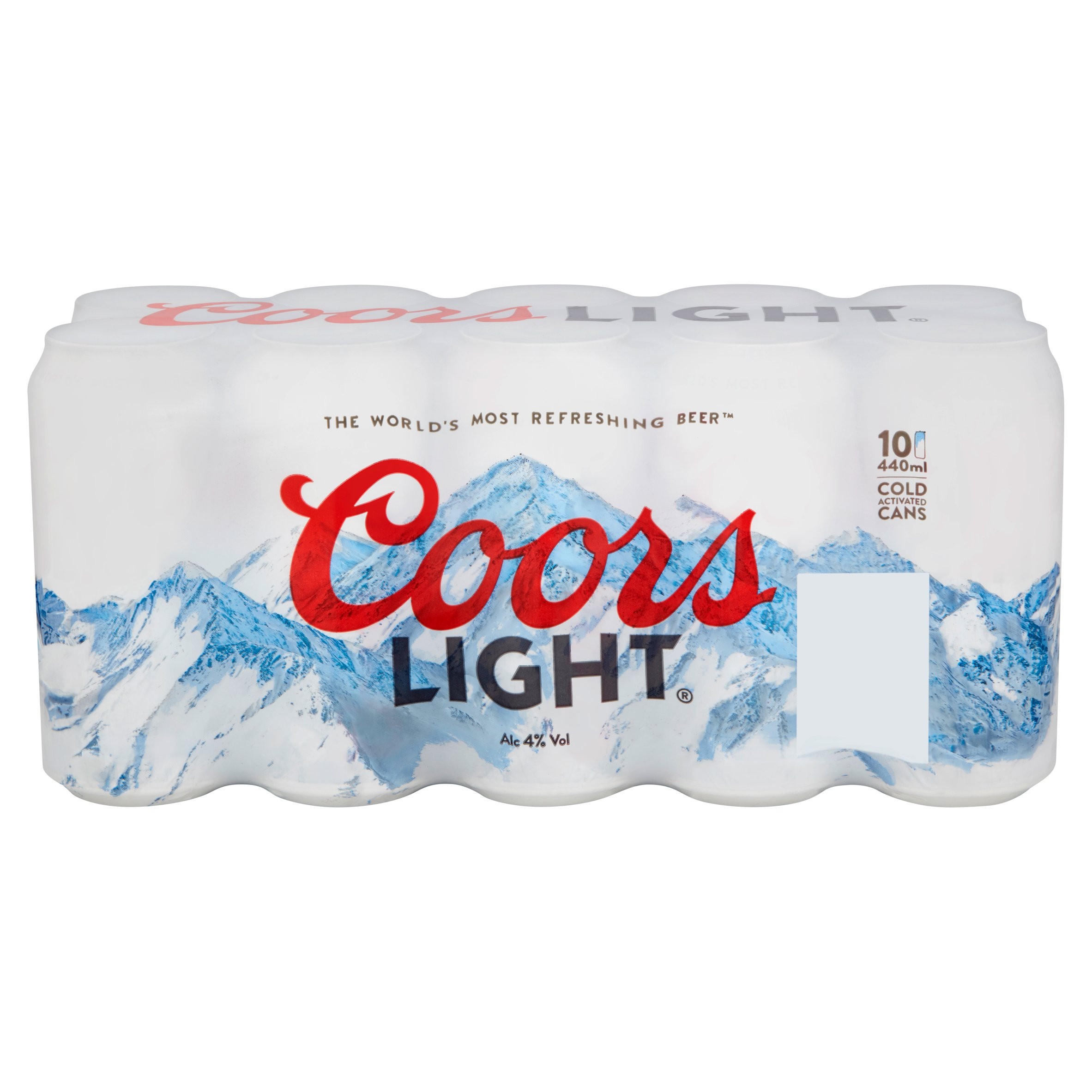 Coors Light Lager 10 x 440ml Beer Iceland Foods