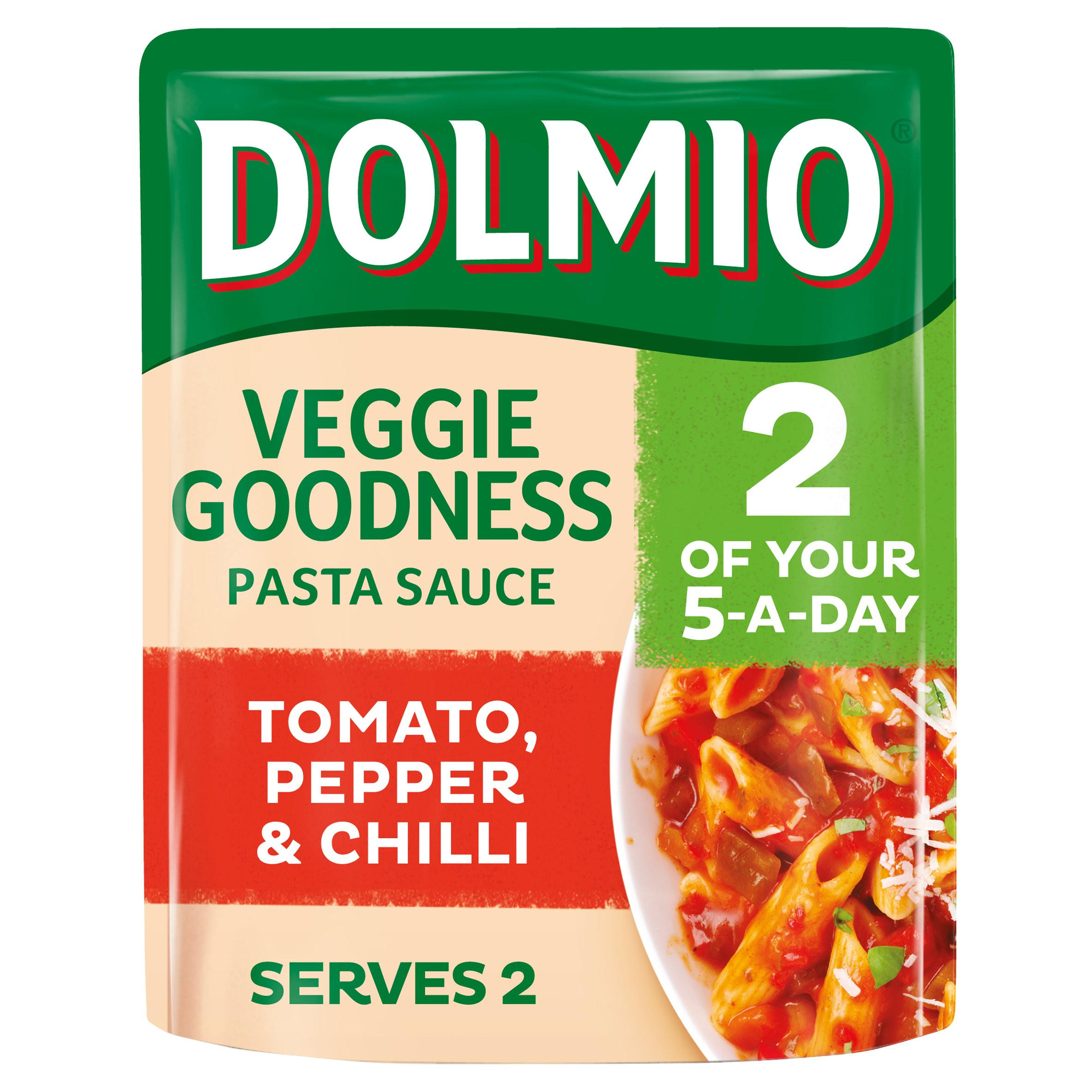 Dolmio Veggie Goodness Tomato Sweet Pepper and Chilli Pasta Sauce 340g