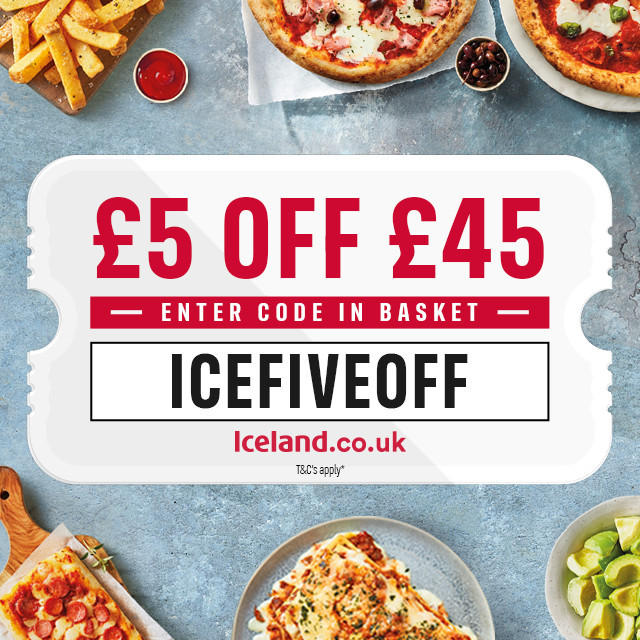 £5 off £45 ICEFIVEOFF