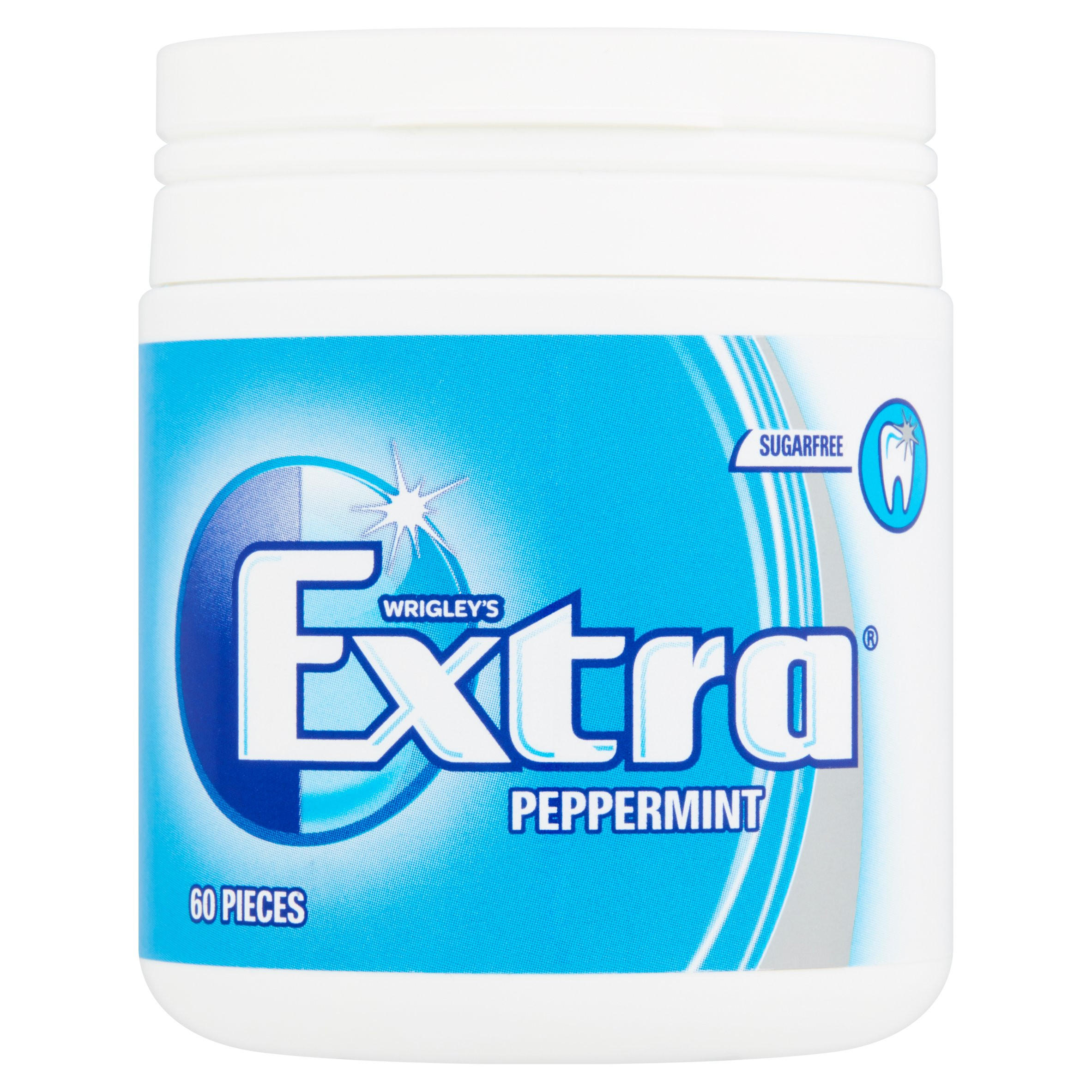 Wrigley's Extra Peppermint Sugarfree Chewing Gum 60 Pieces 84g