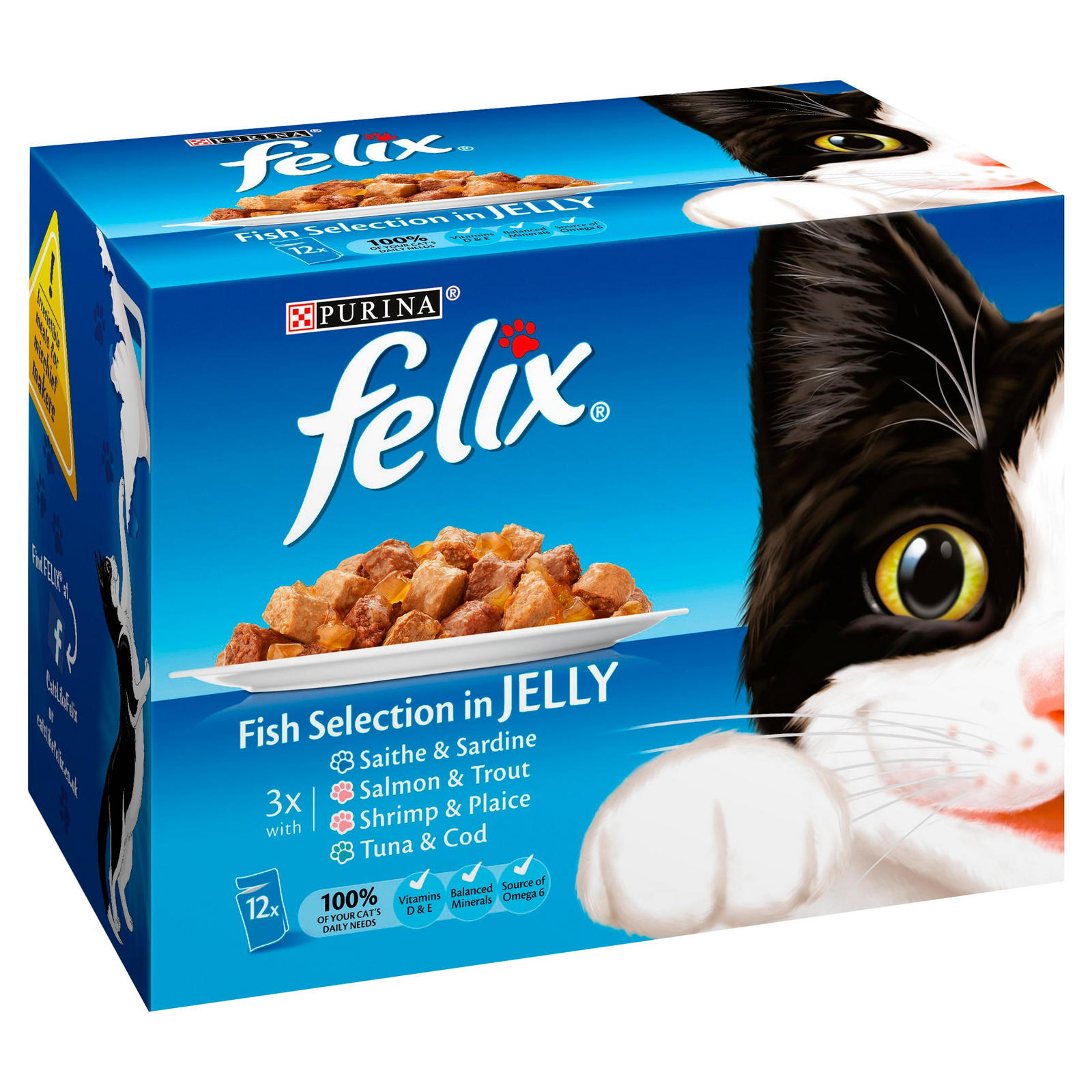 Felix Cat Food Fish Selection in Jelly 12 x 100g Cat Food Iceland Foods