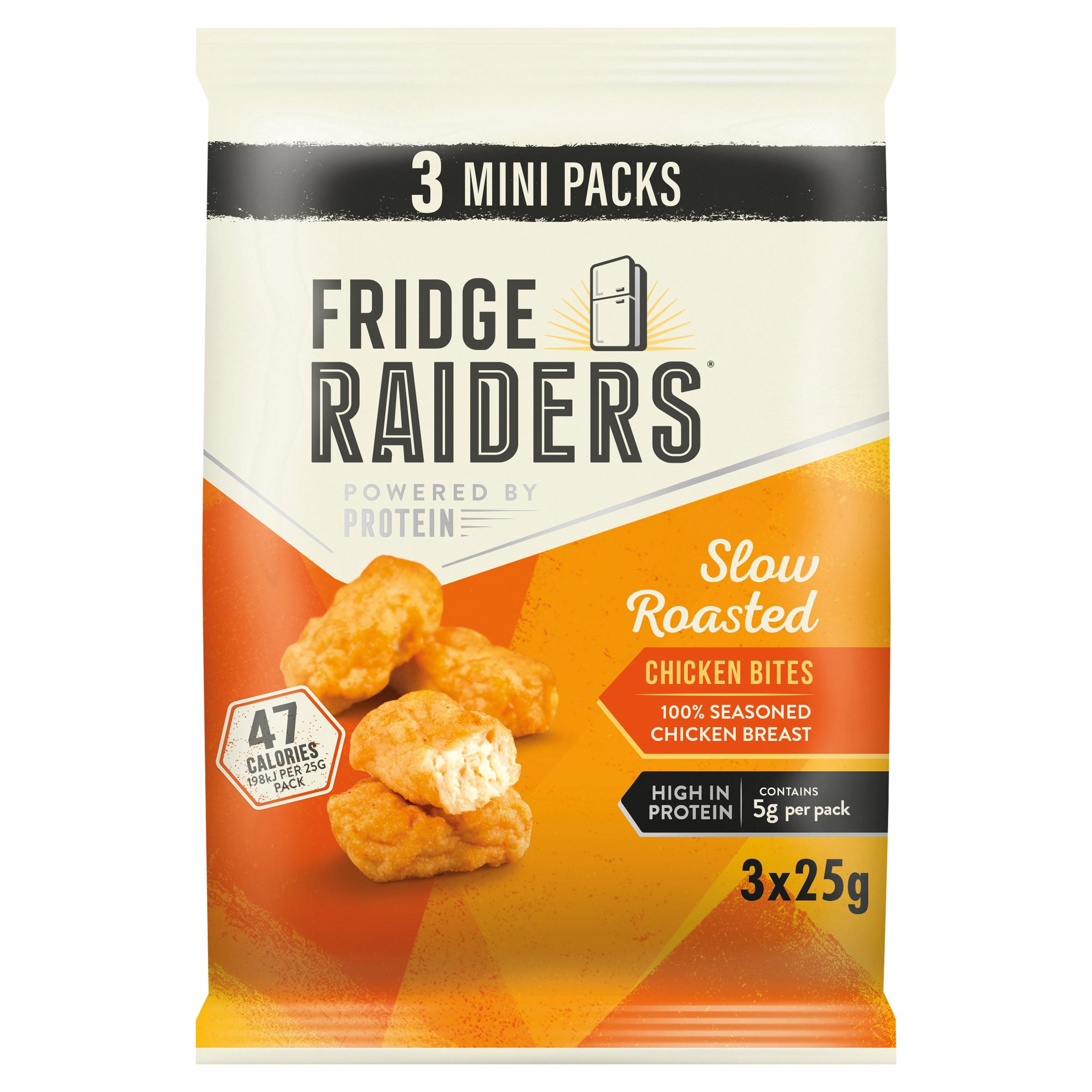 Fridge Raiders Slow Roasted Chicken Bites Mini Packs 3 x 25g Chicken