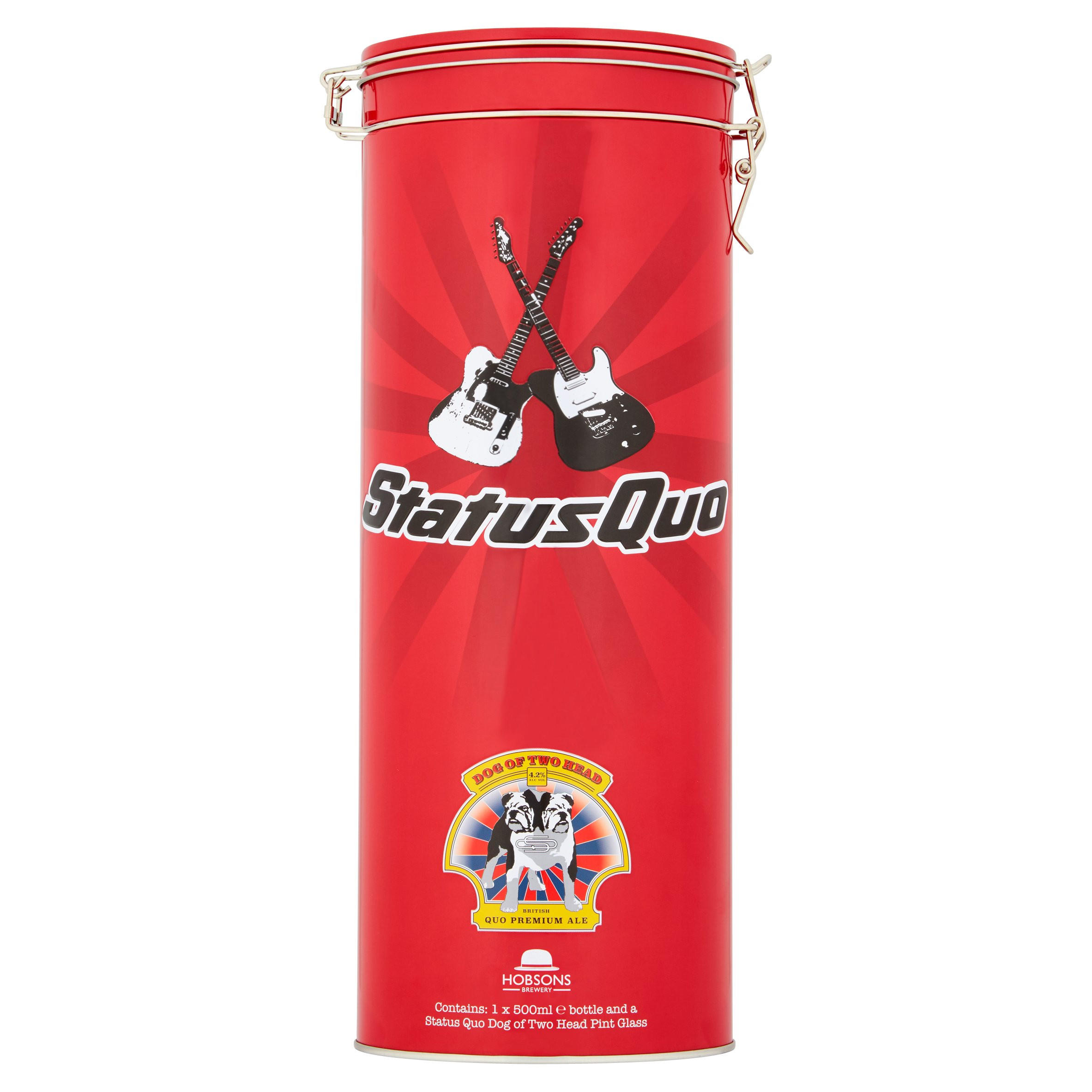 Status Quo Beer and Glass Tin Rose Wine Iceland Foods