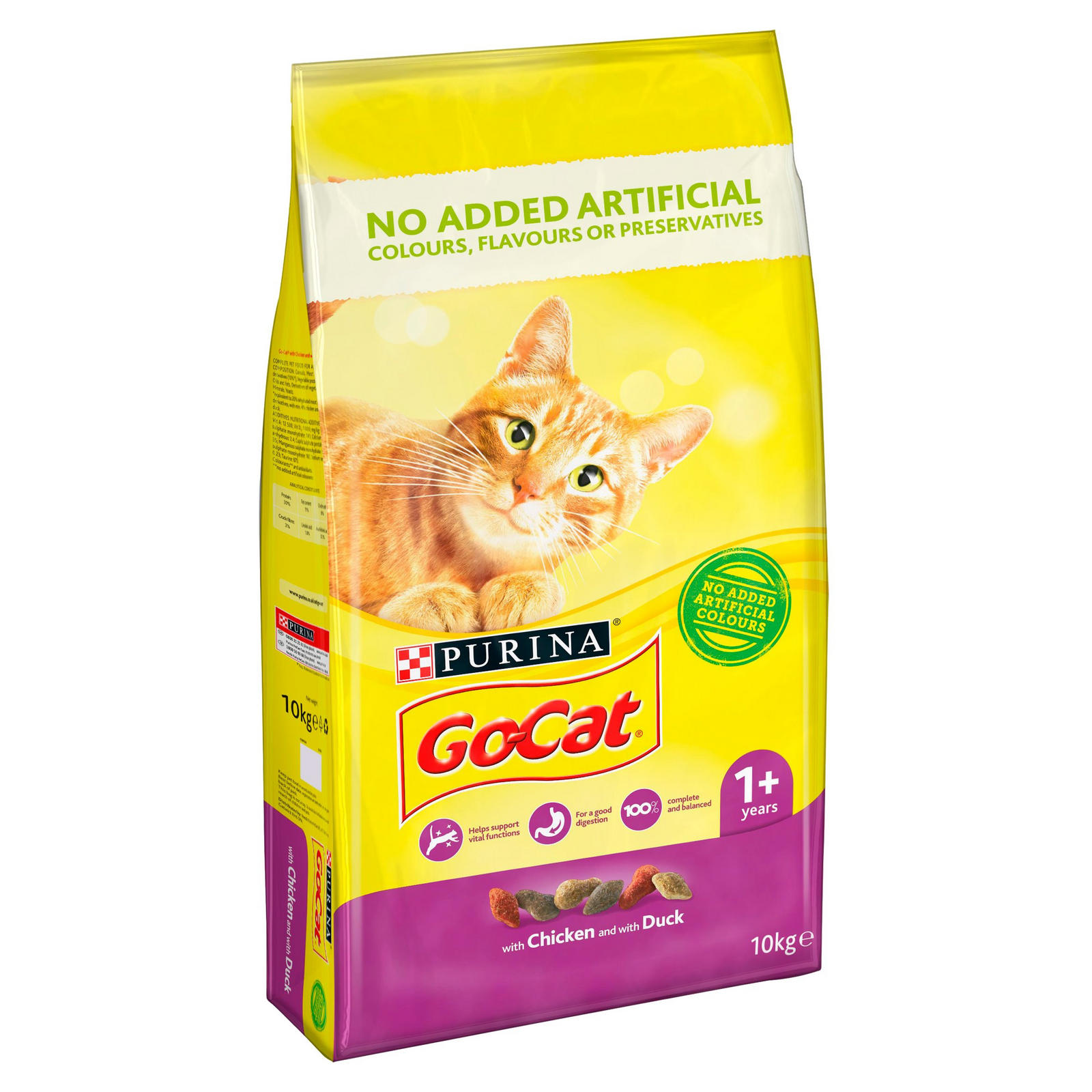 GoCat Adult Dry Cat Food Chicken and Duck 10kg Cat Food Iceland Foods