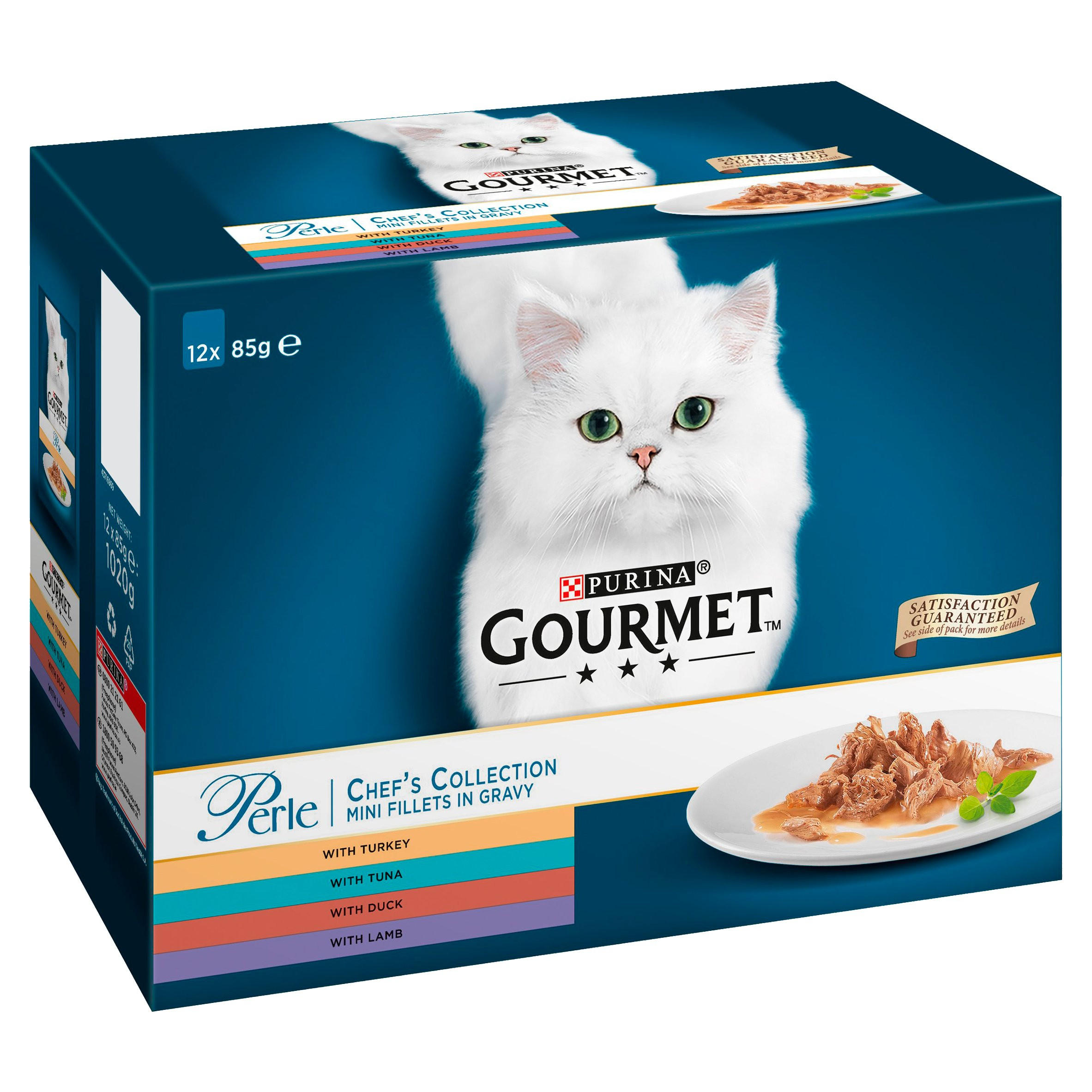 Gourmet Perle Cat Food Chefs Collection Mixed 12 x 85g | Cat Food ...