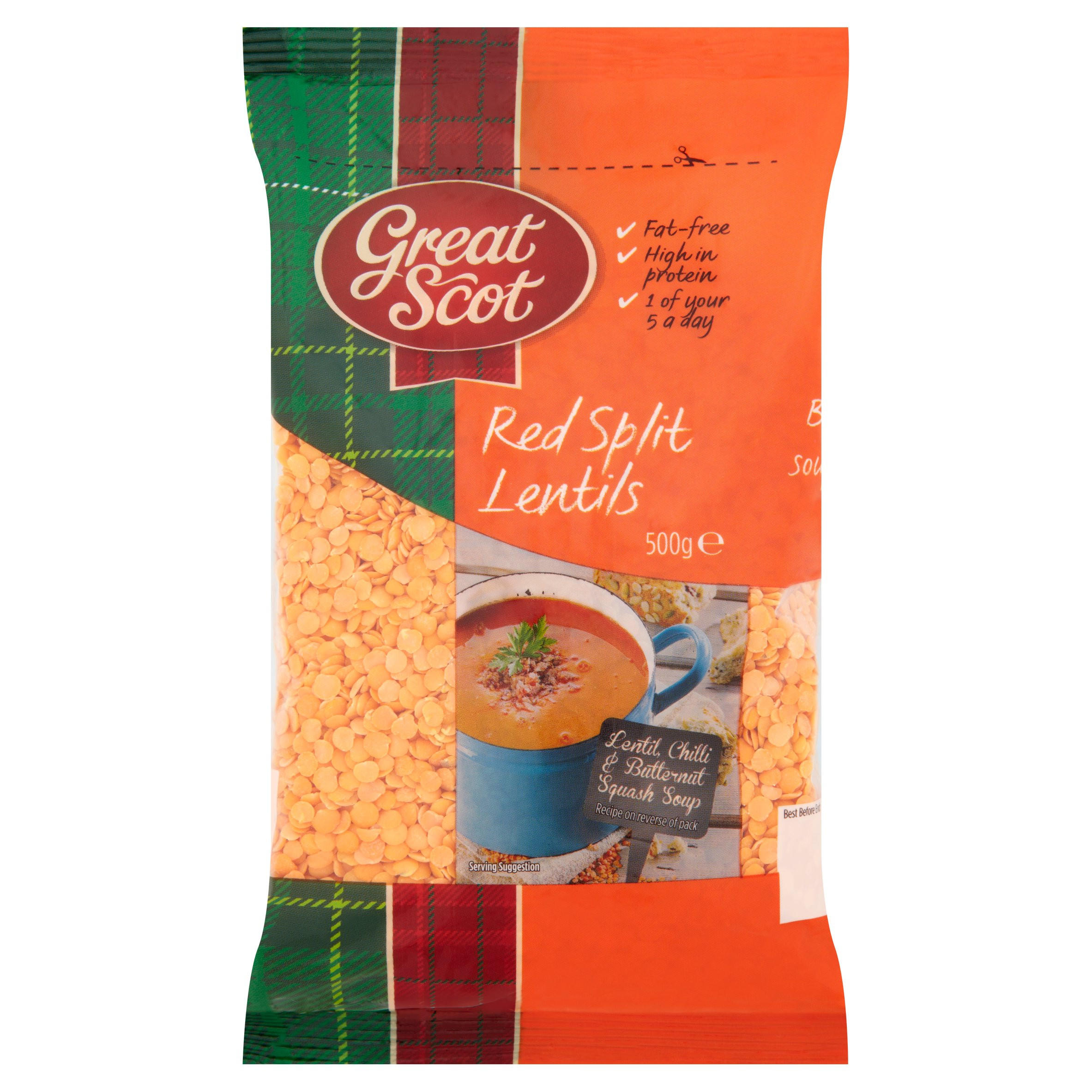 Great Scot Red Split Lentils 500g | Rice, Grains & Pulses | Iceland Foods