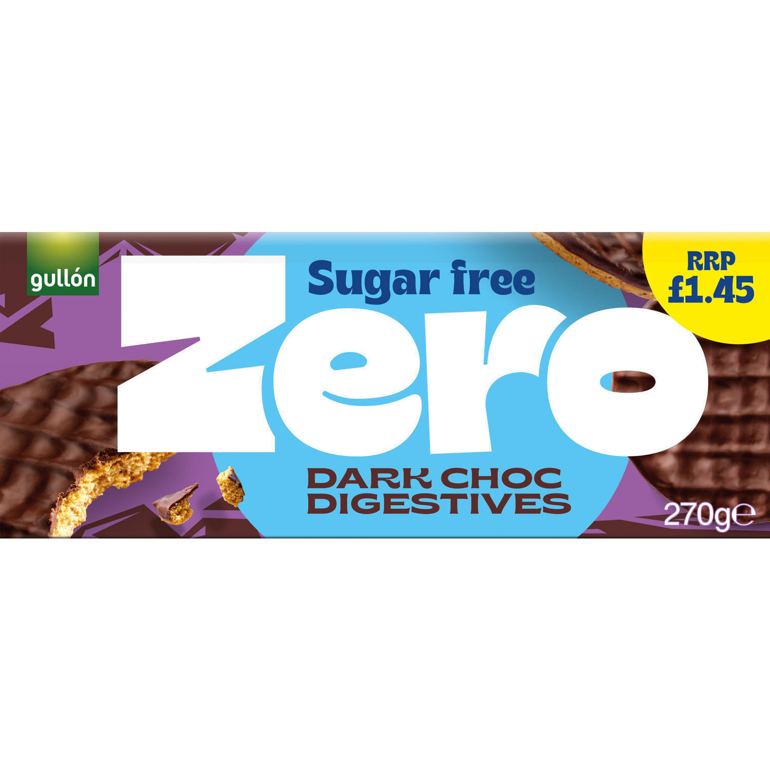 Gullón Zero Dark Choc Digestive Biscuits 270g Chocolate Biscuits