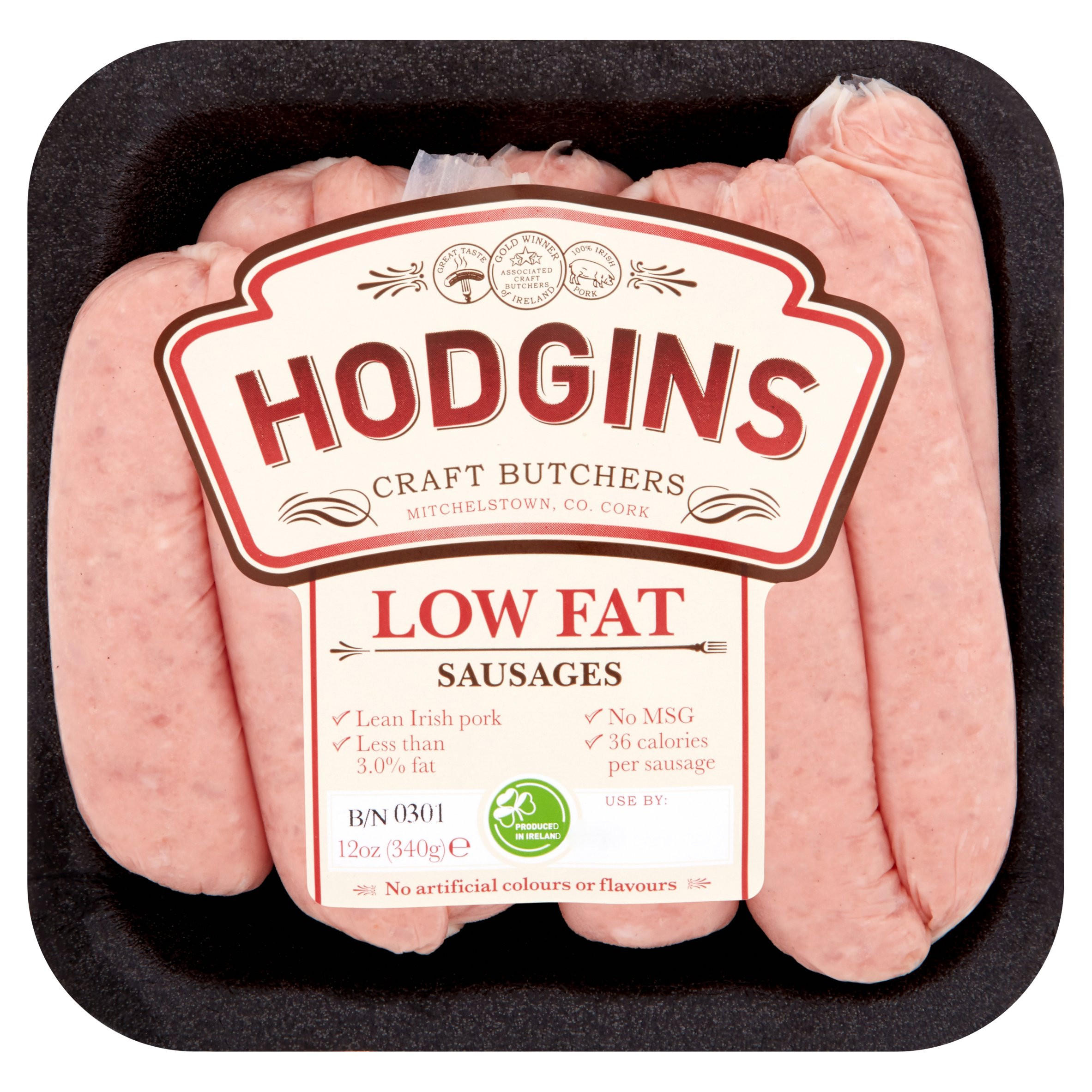 Hodgins Craft Butchers Low Fat Sausages 340g Sausages Iceland Foods