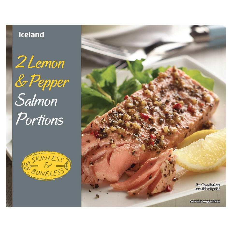 Iceland 2 Lemon and Pepper Salmon Portions 250g