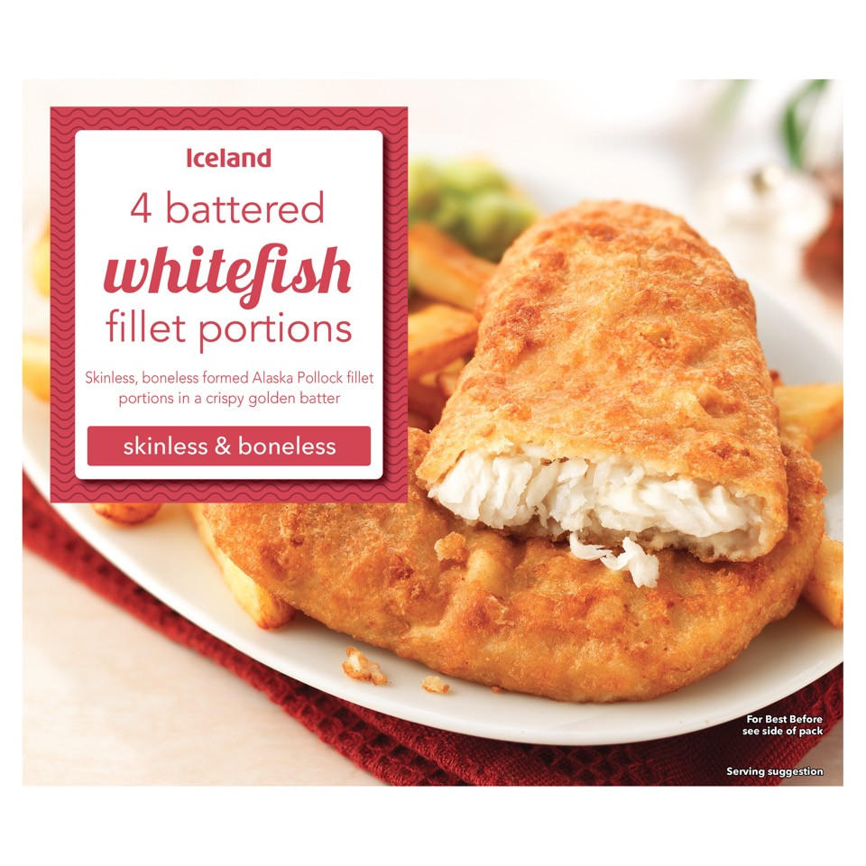 Iceland 4 Battered Whitefish Fillets 400g