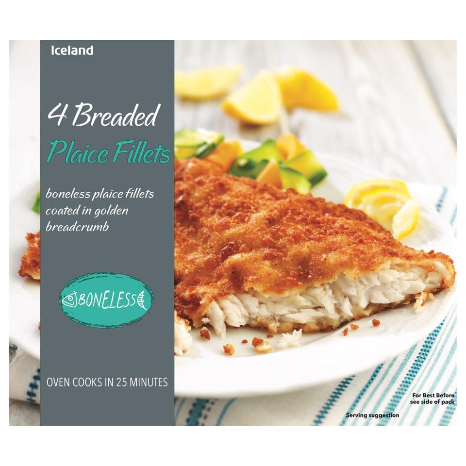 Iceland 4 Breaded Plaice Fillets 500g