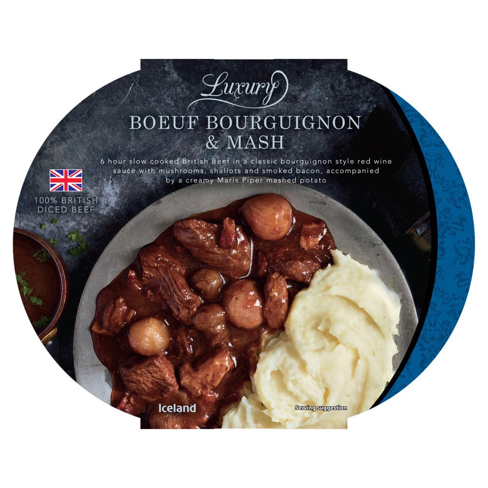 Iceland Luxury Boeuf Bourguignon and Mash 450g