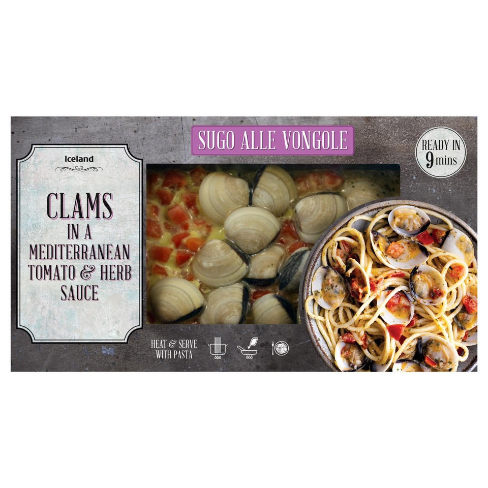 Iceland Clams in a Mediterranean Style Tomato and Garlic Sauce 450g
