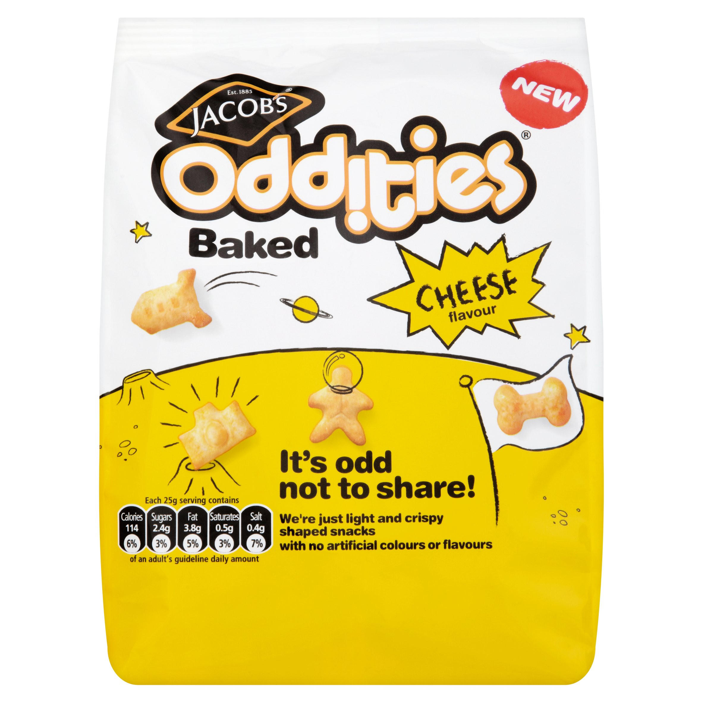 Jacob's Oddities Baked Cheese Flavour 125g Dried Fruit, Nuts & Snacks