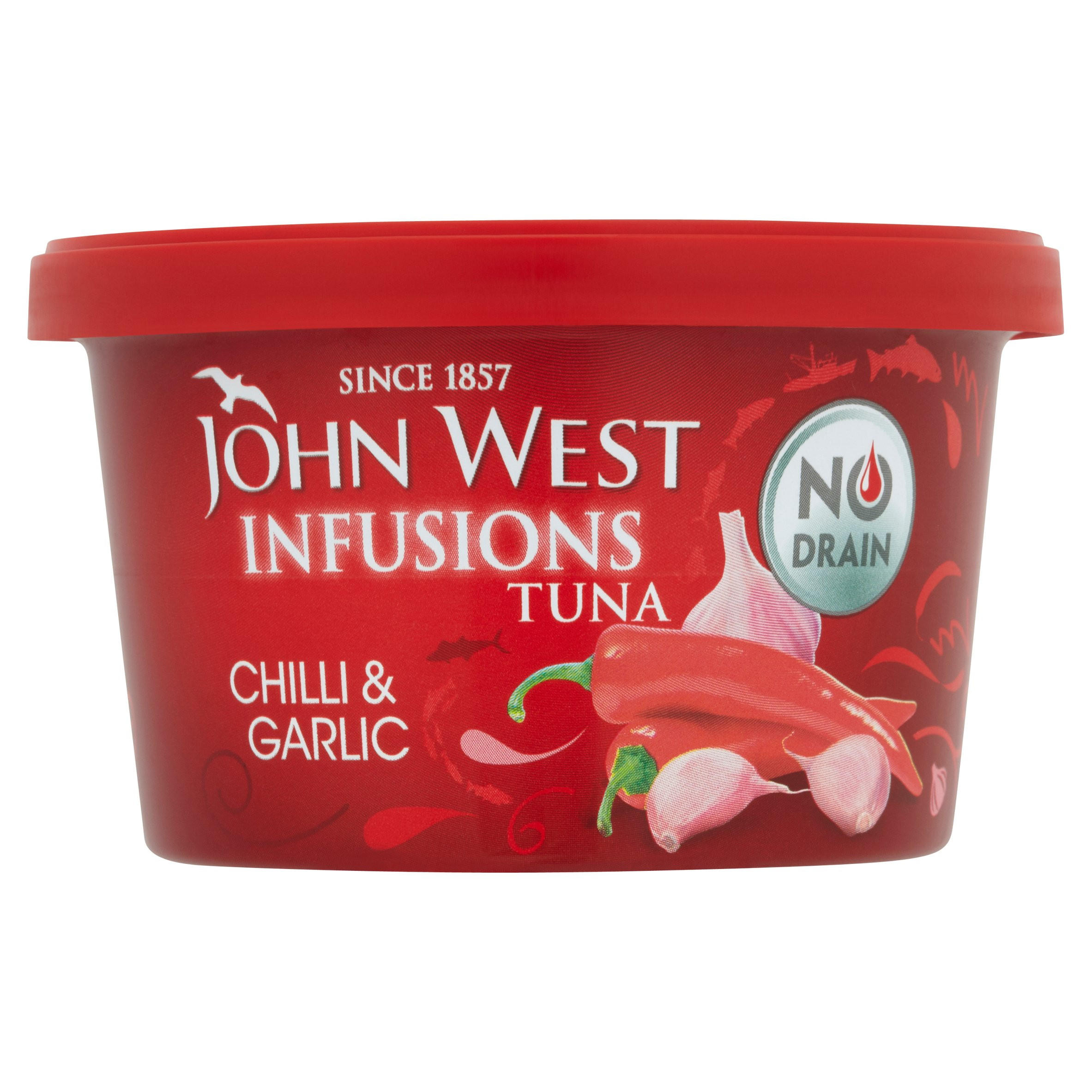 John West Infusions No Drain Tuna Chilli & Garlic 80g Tinned Fish