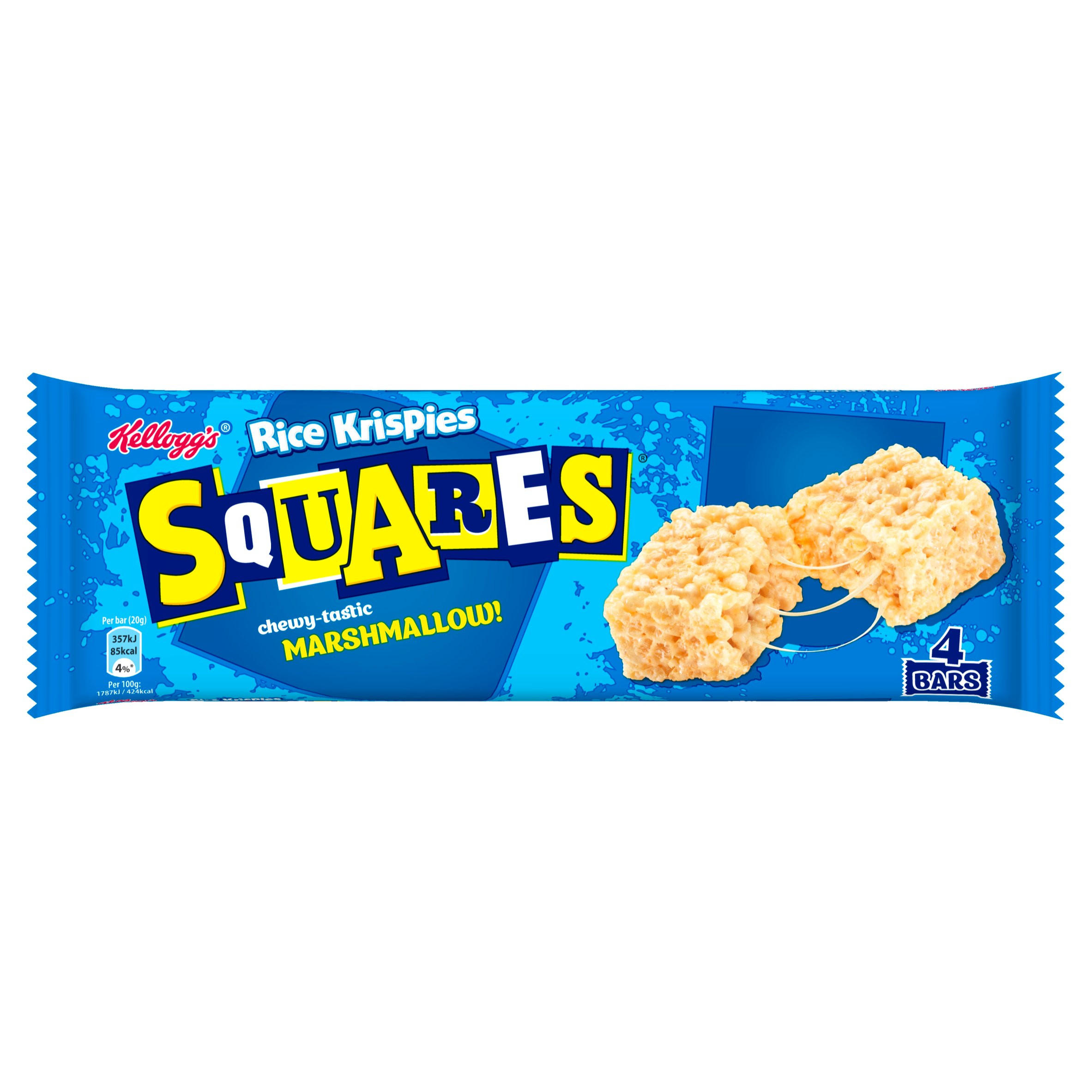 Kellogg's Rice Krispies Squares Marshmallow Bars 4 x 20g Cereal Bars Iceland Foods