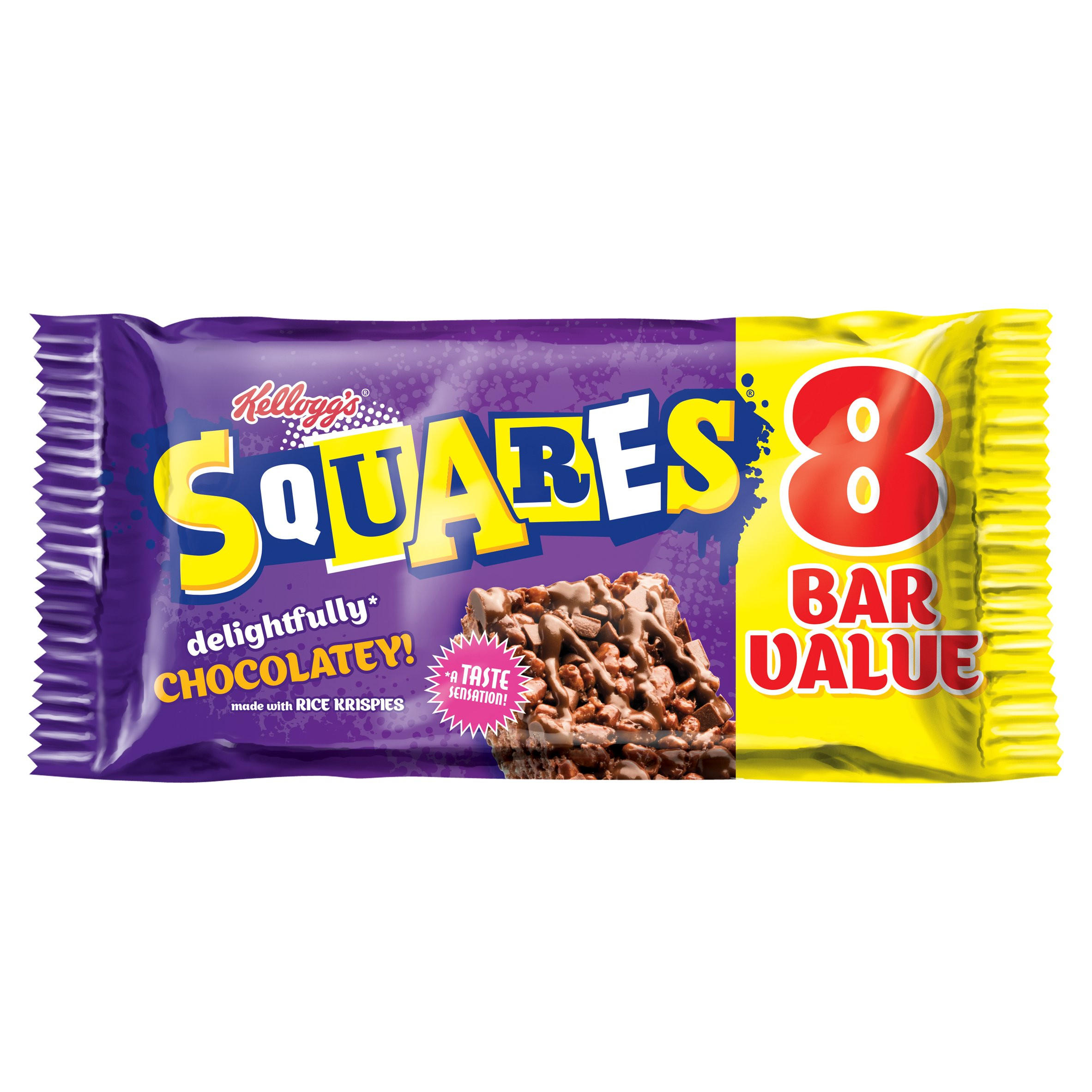 Kellogg's Squares Totally Chocolatey Cereal Bars 8 x 36g Cereal Bars