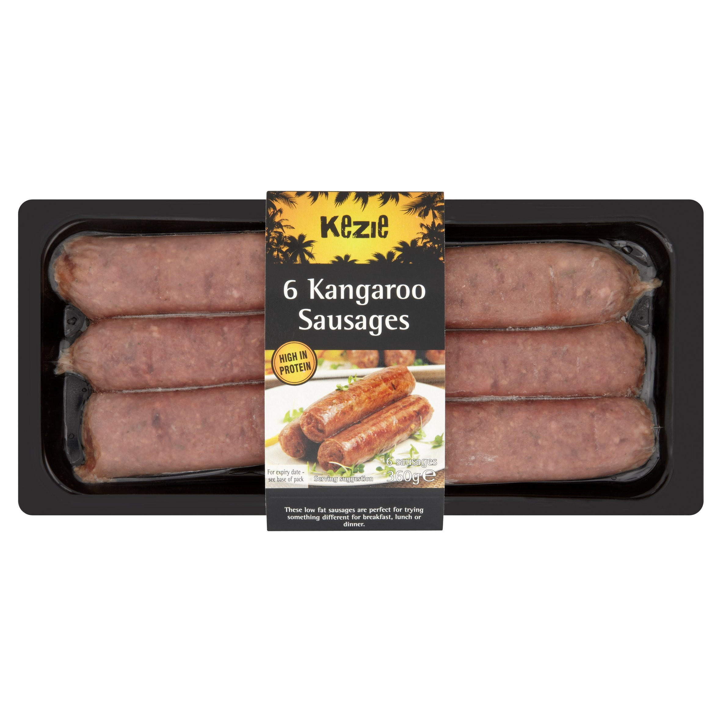 Kezie 6 Kangaroo Sausages 360g Sausages Iceland Foods