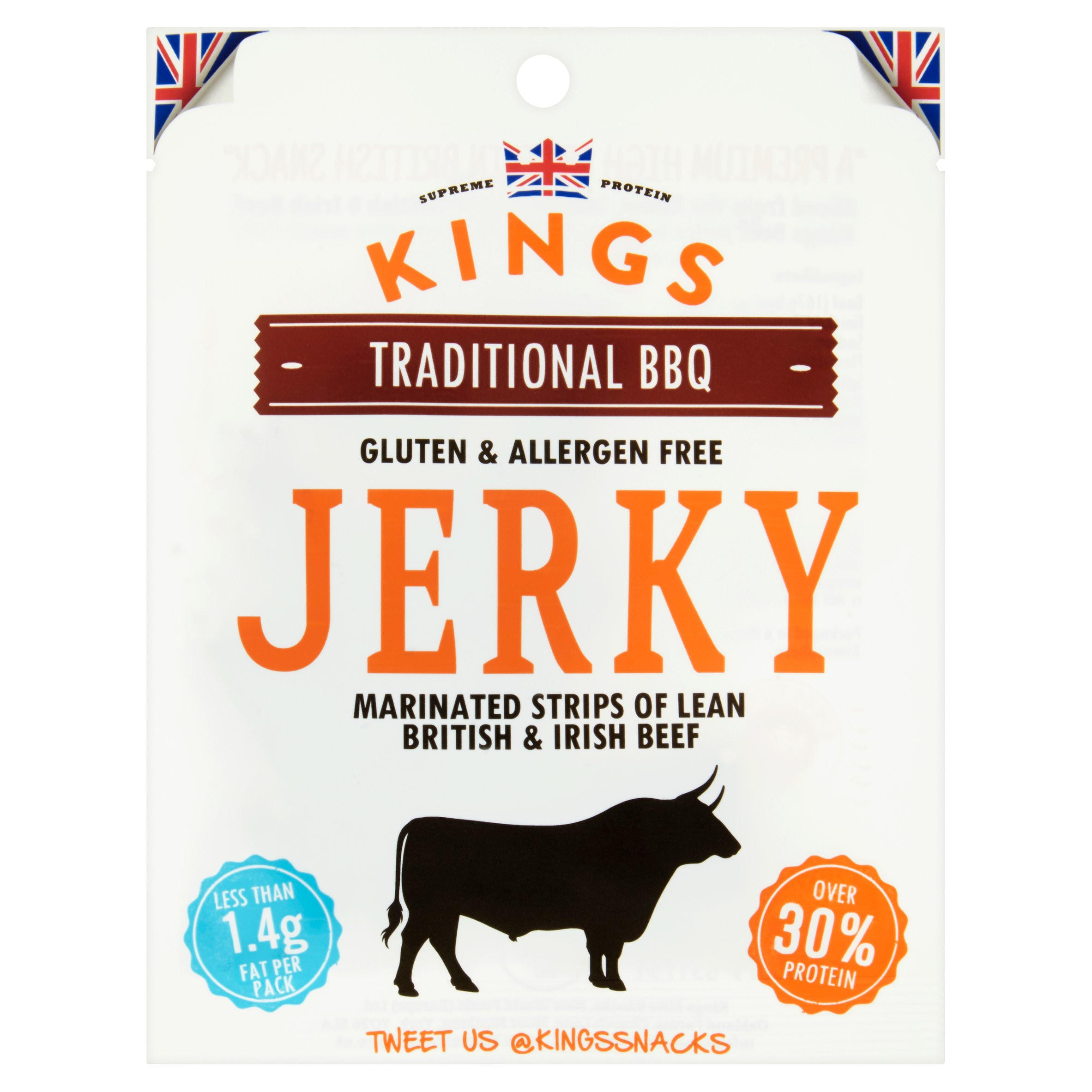 Kings Traditional BBQ Beef Jerky 25g Dried Fruit, Nuts & Snacks