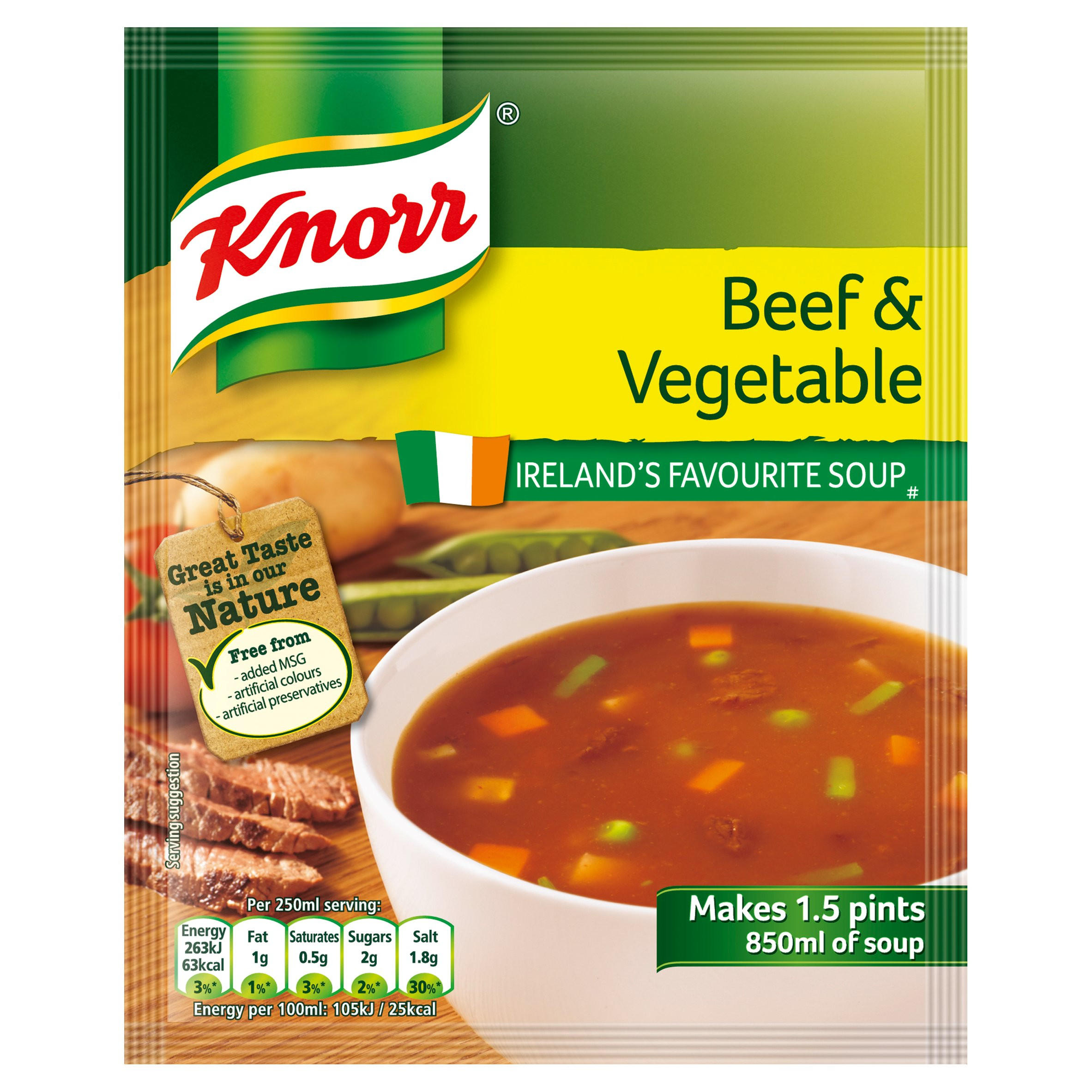 Knorr Soup Sach Beef Vegetable 14 x 1.5pt Tinned Soup Iceland Foods