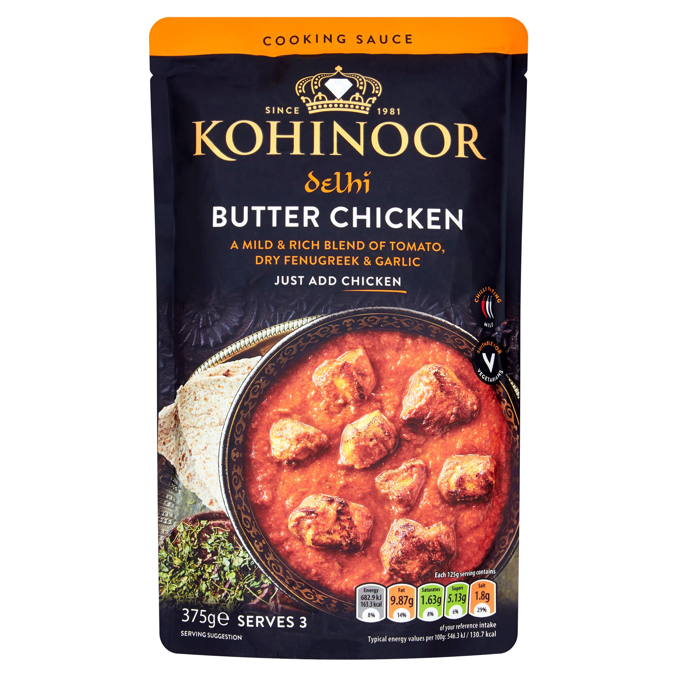 Kohinoor Delhi Butter Chicken Cooking Sauce 375g | Indian and Curry