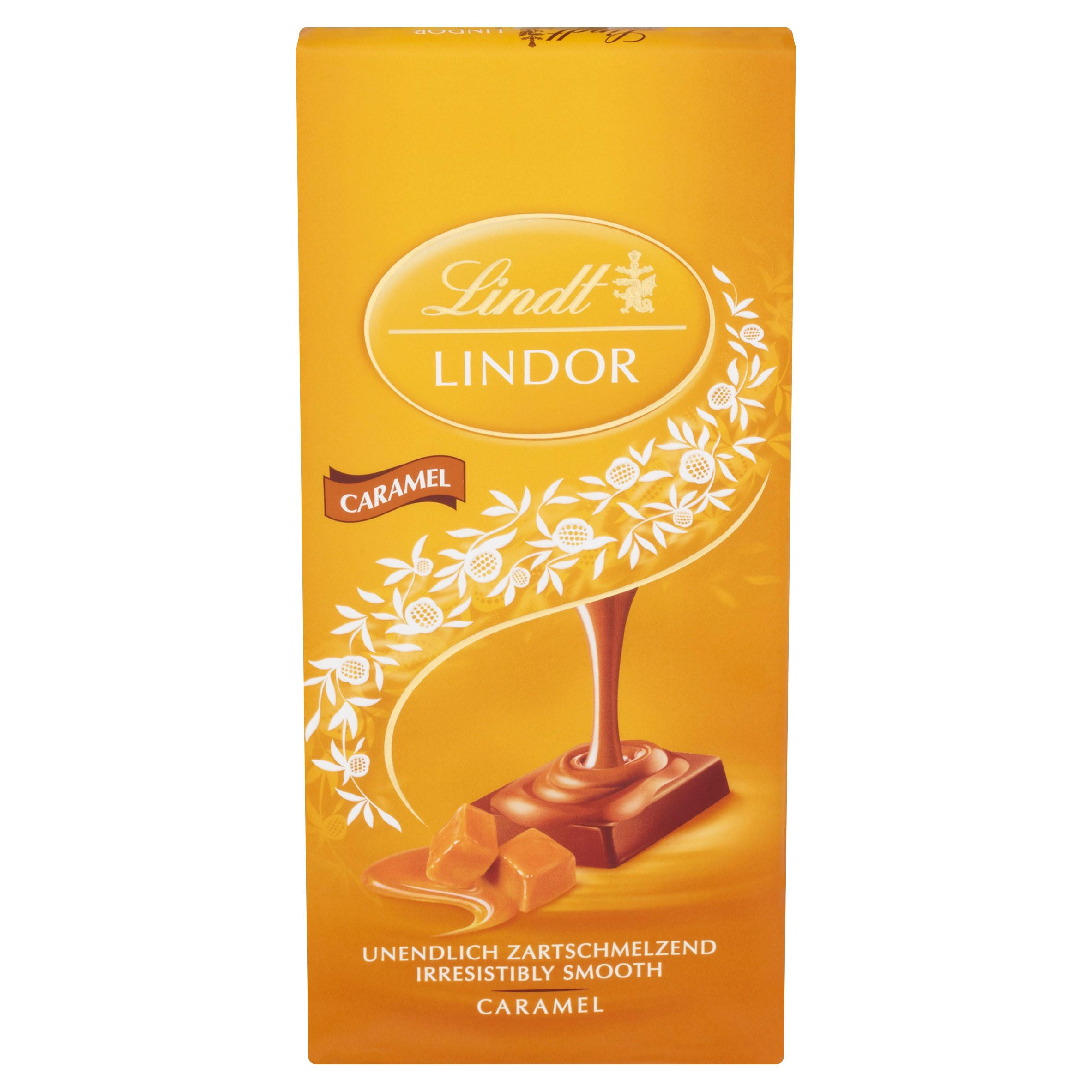 Lindt Lindor Caramel Bar 100g Single Chocolate Bars And Bags Iceland Foods 9267